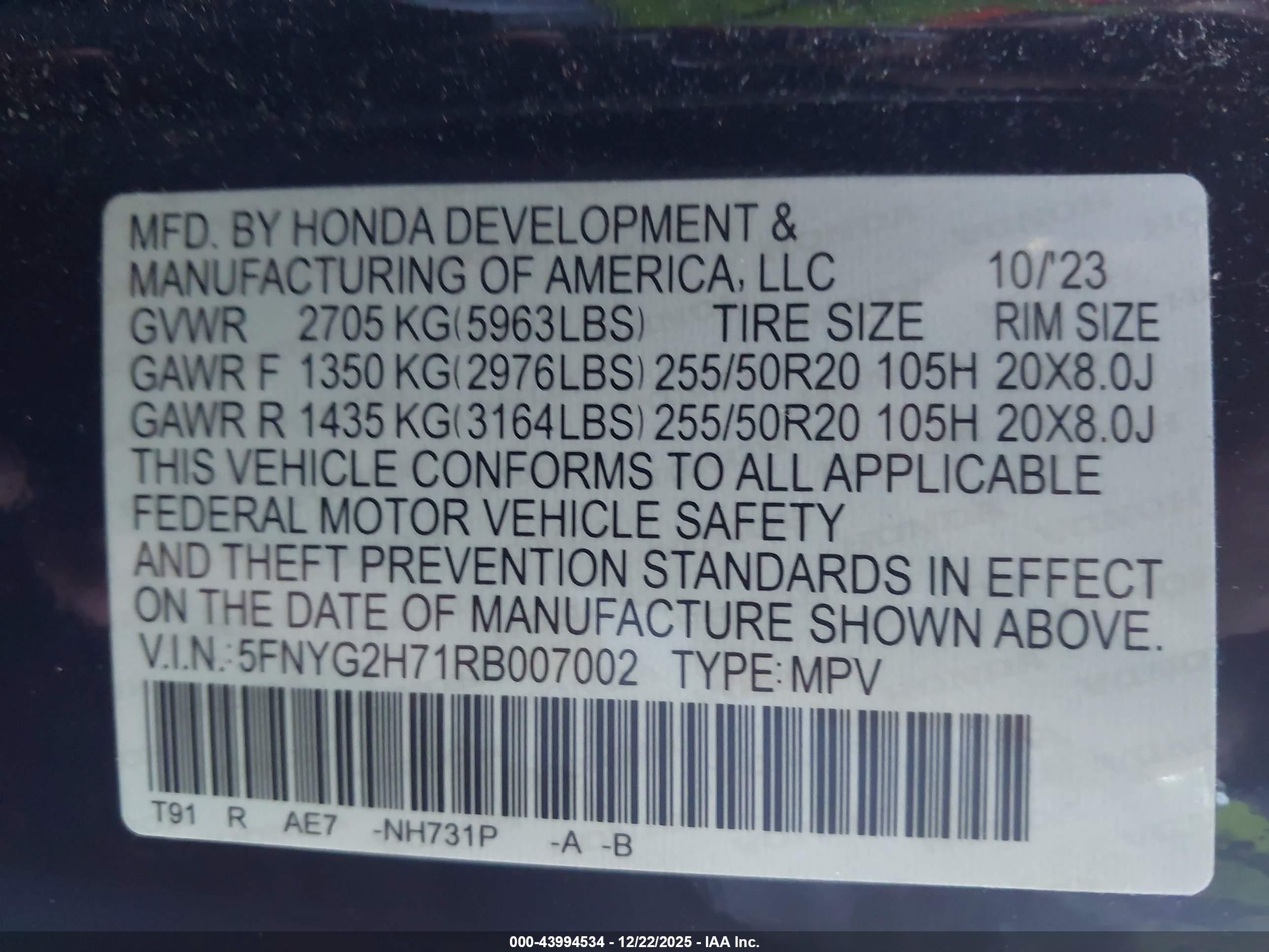 HONDA PILOT image 9