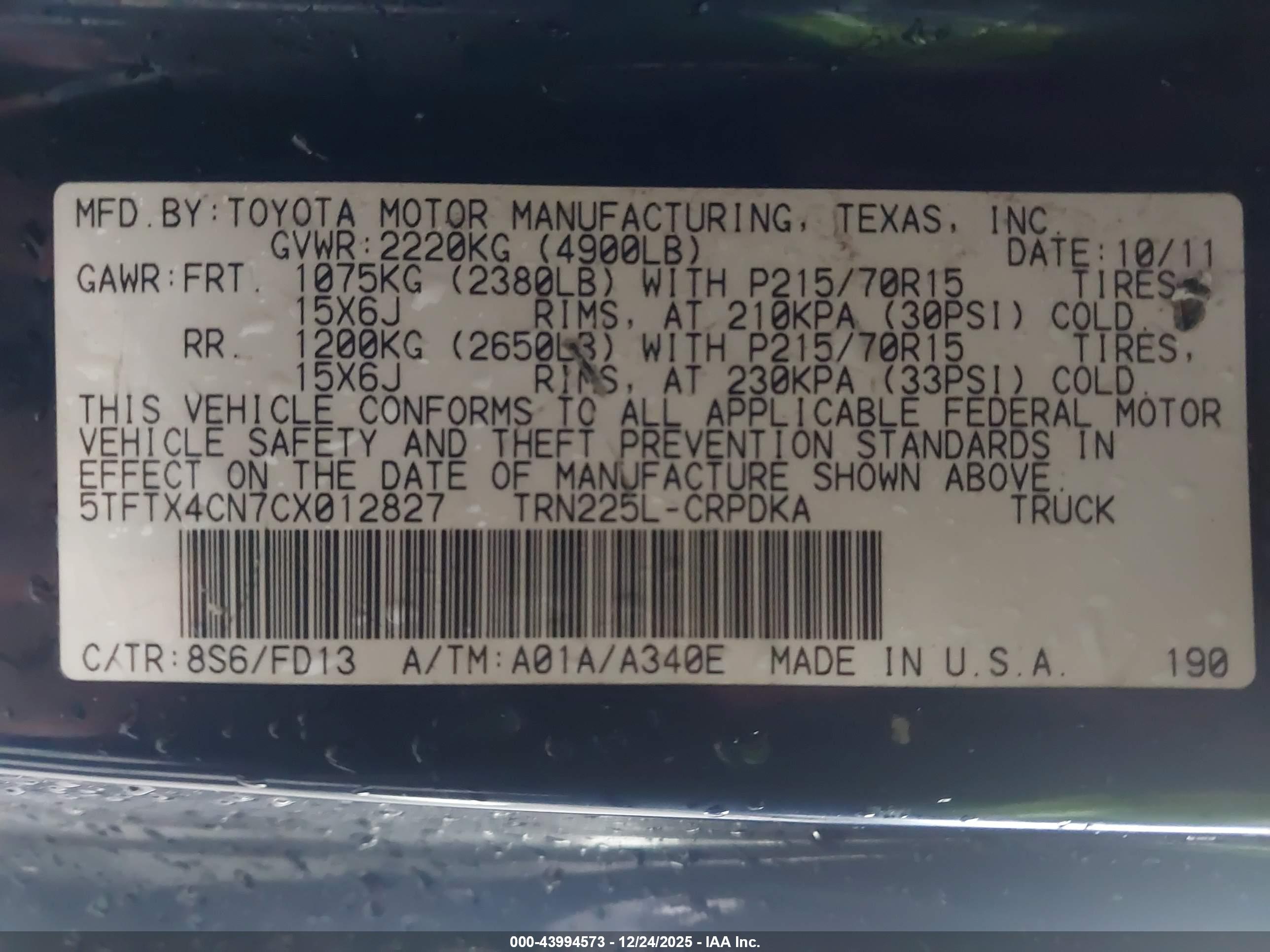 TOYOTA TACOMA image 9