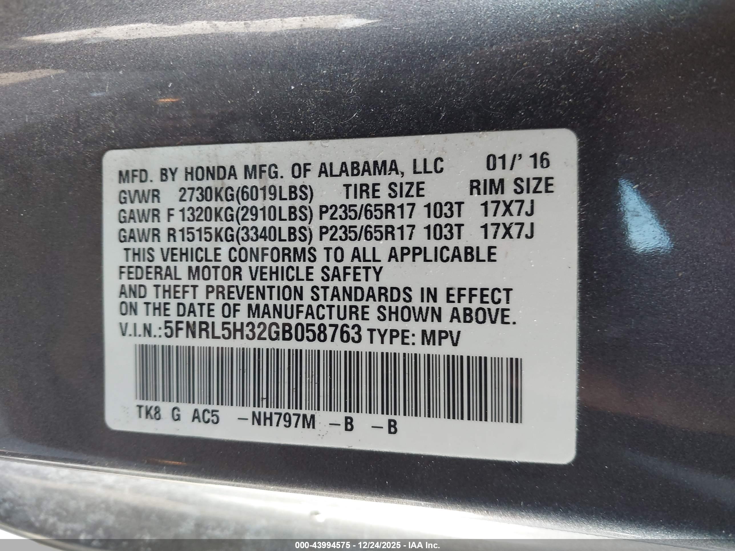 HONDA ODYSSEY image 9
