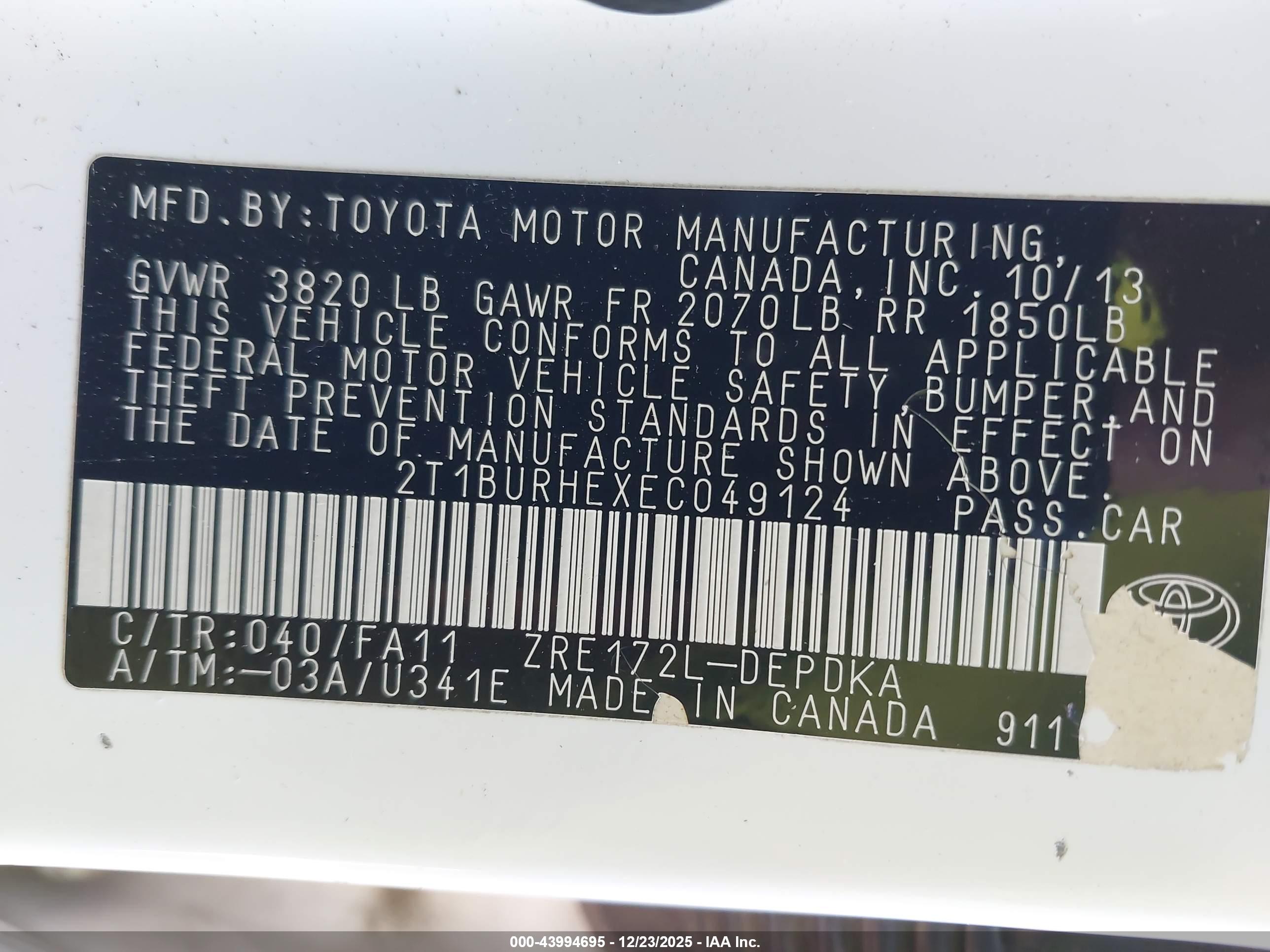 TOYOTA COROLLA image 9