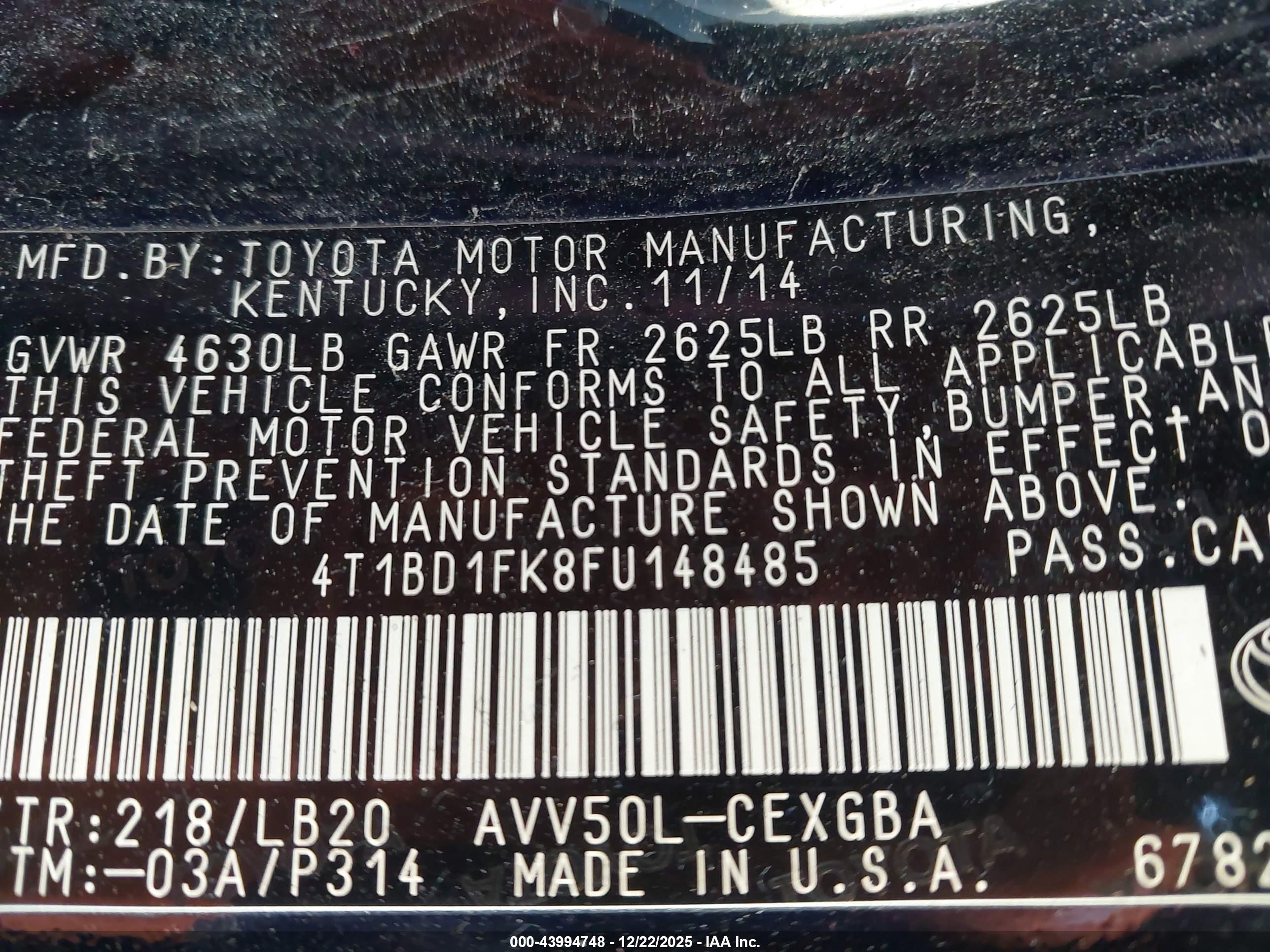 TOYOTA CAMRY image 9