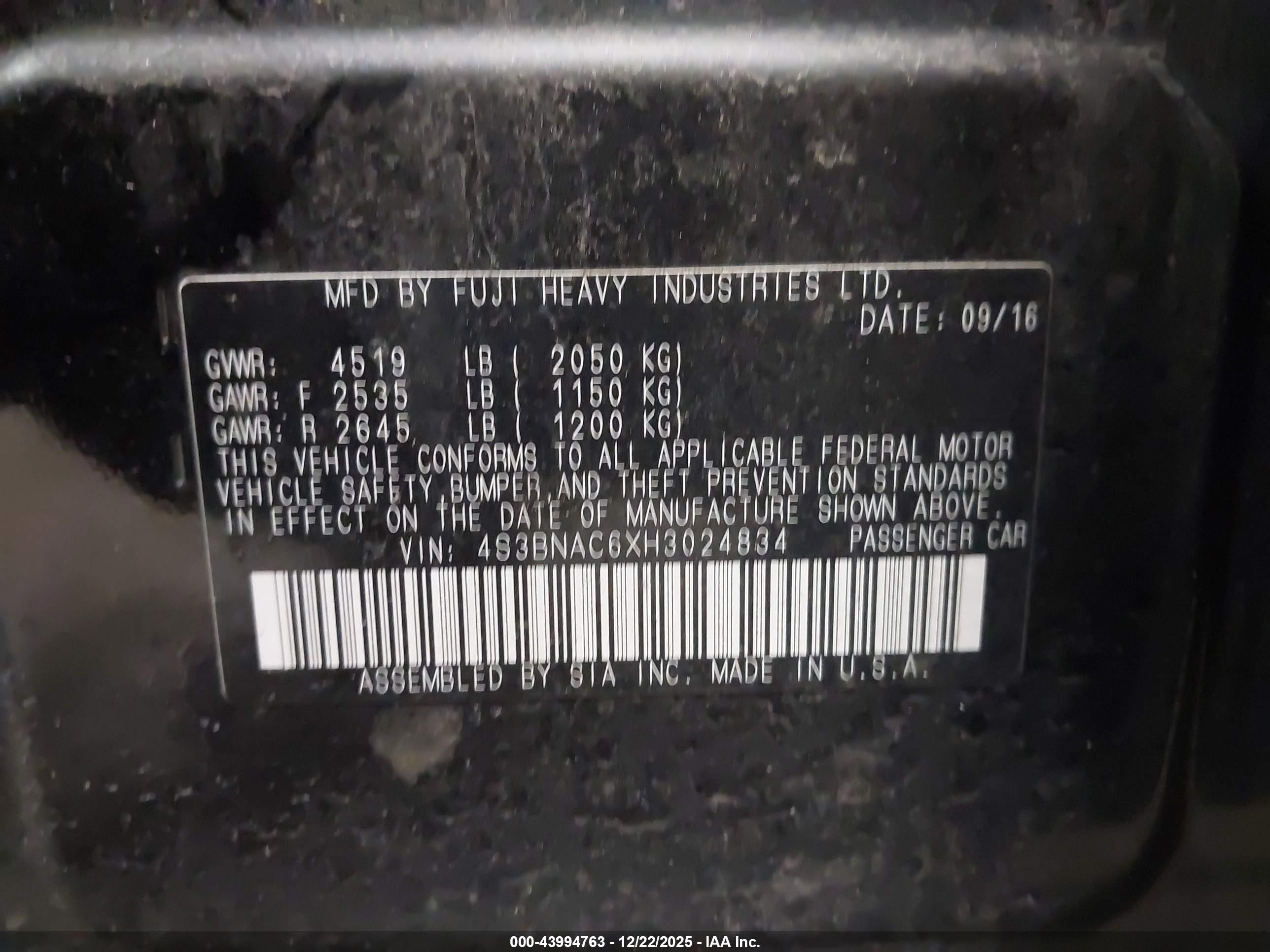 SUBARU LEGACY image 9