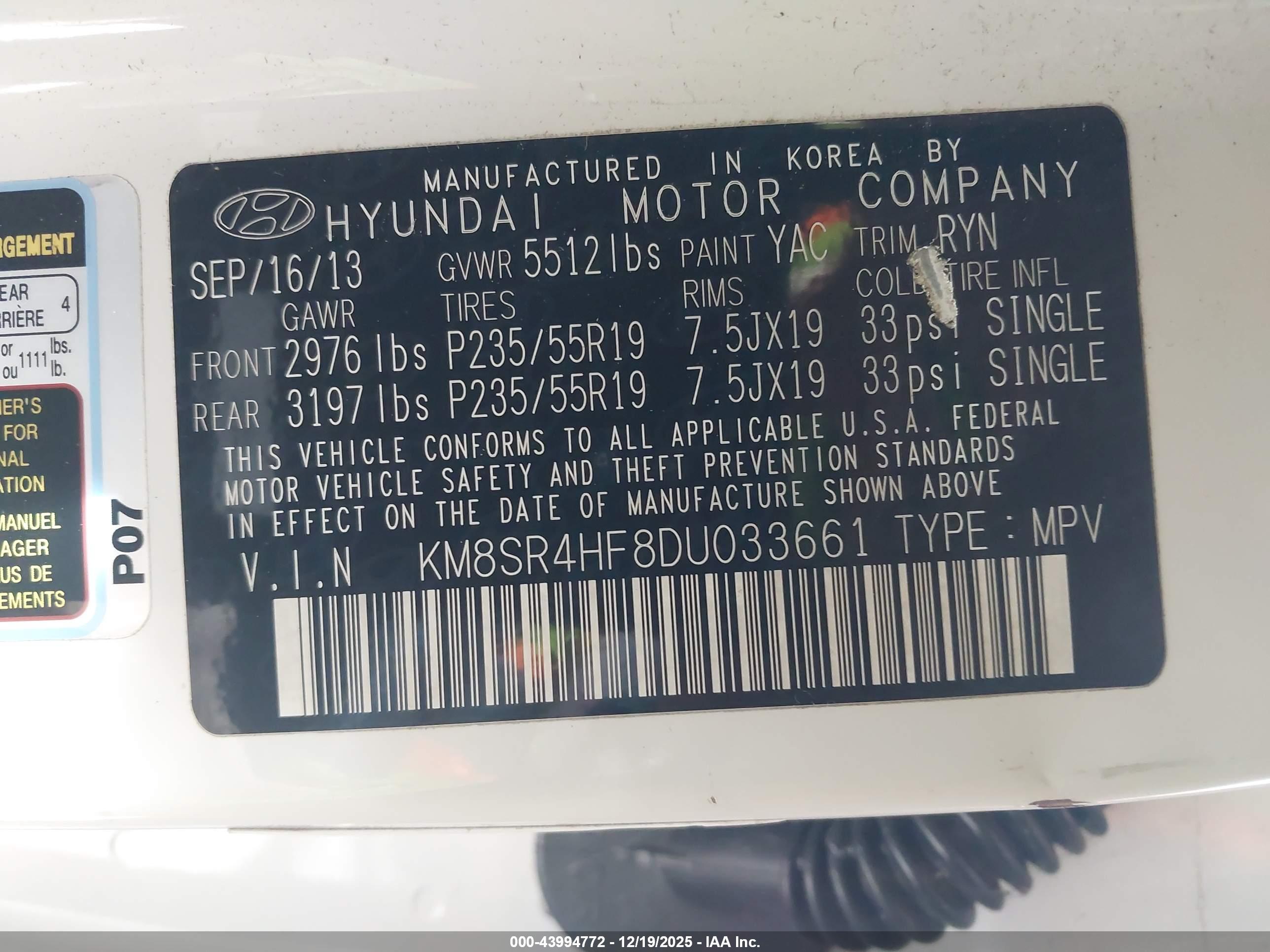 HYUNDAI SANTA image 9