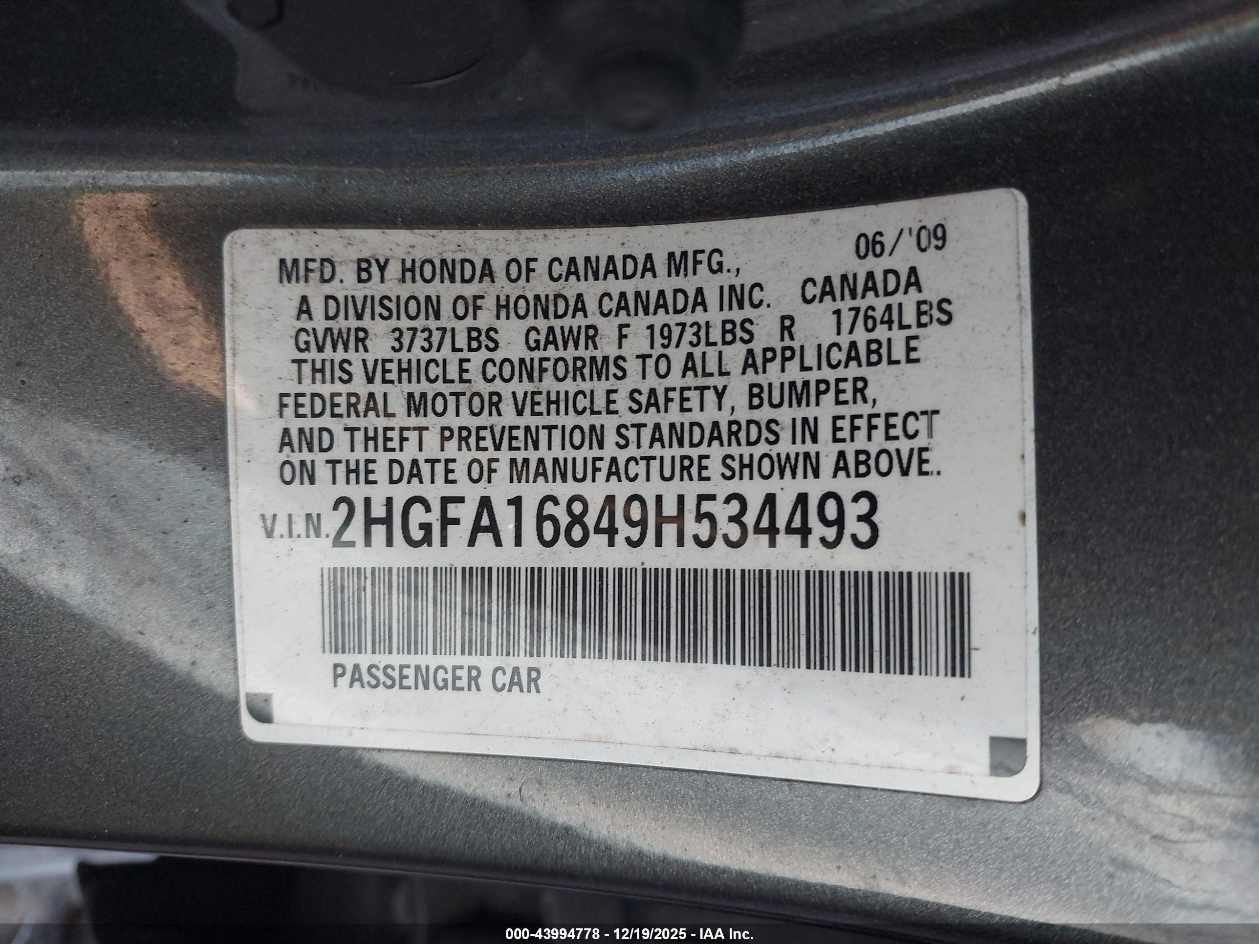 HONDA CIVIC image 9