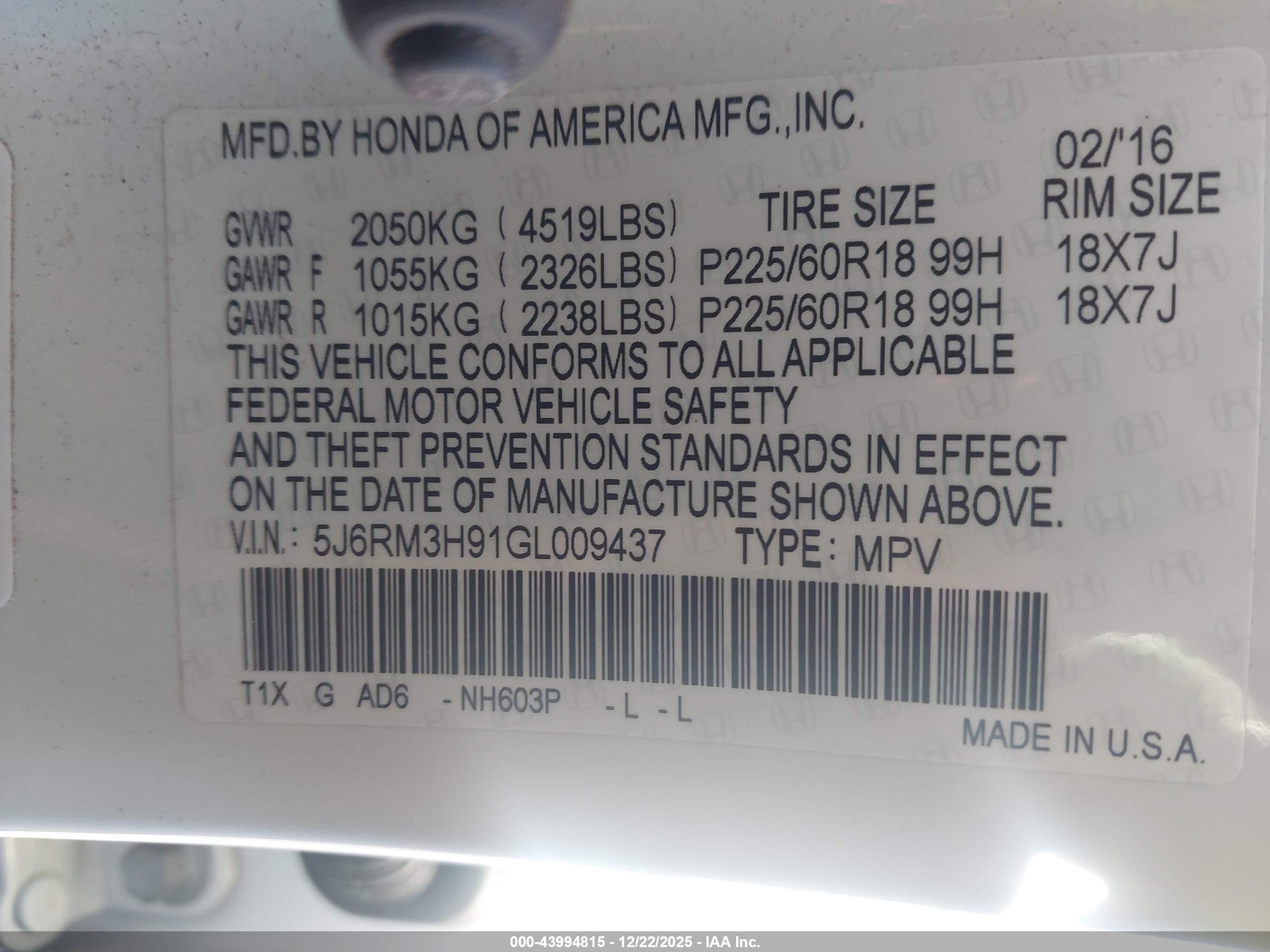HONDA CR-V image 9