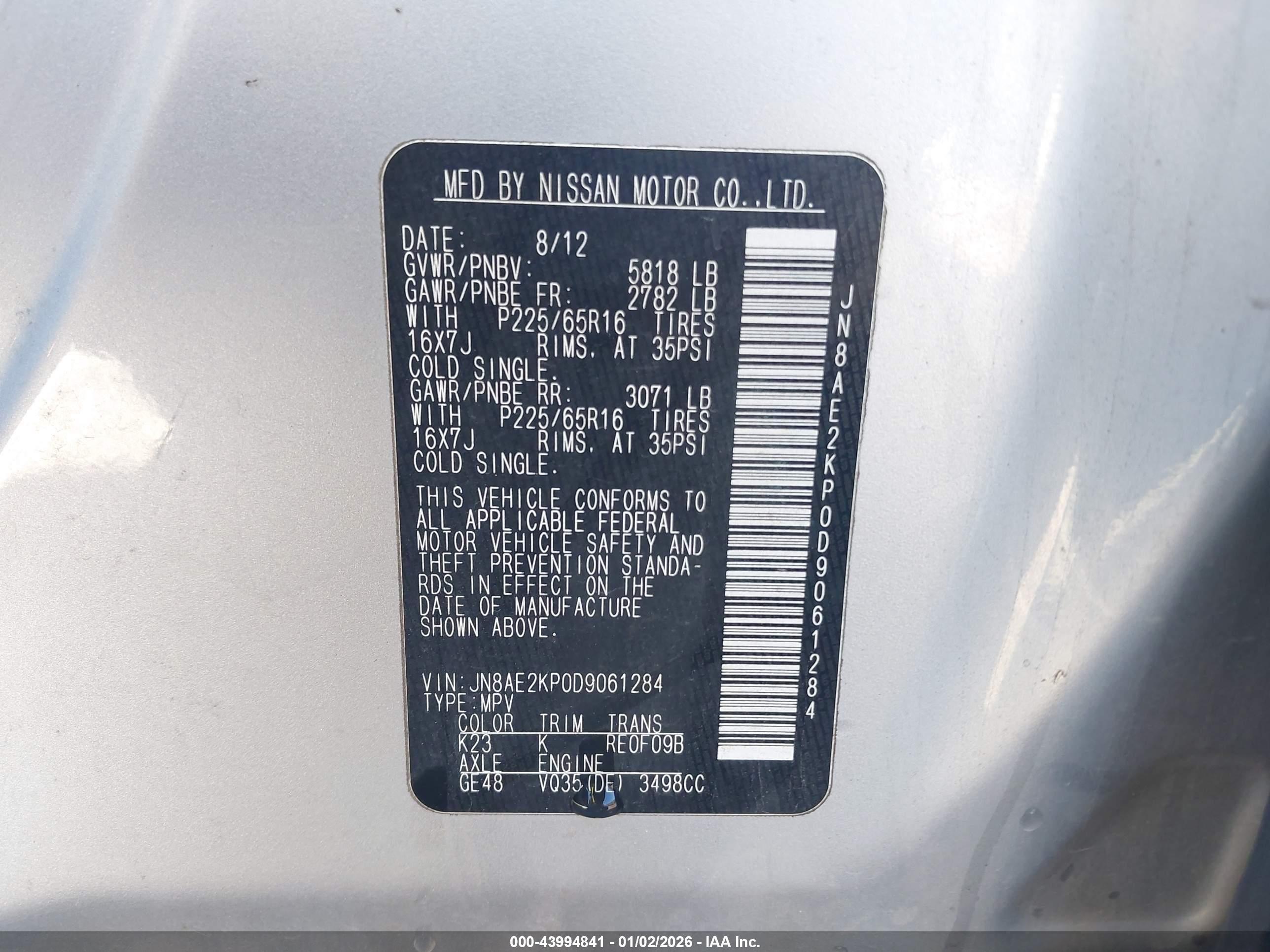 NISSAN QUEST image 9