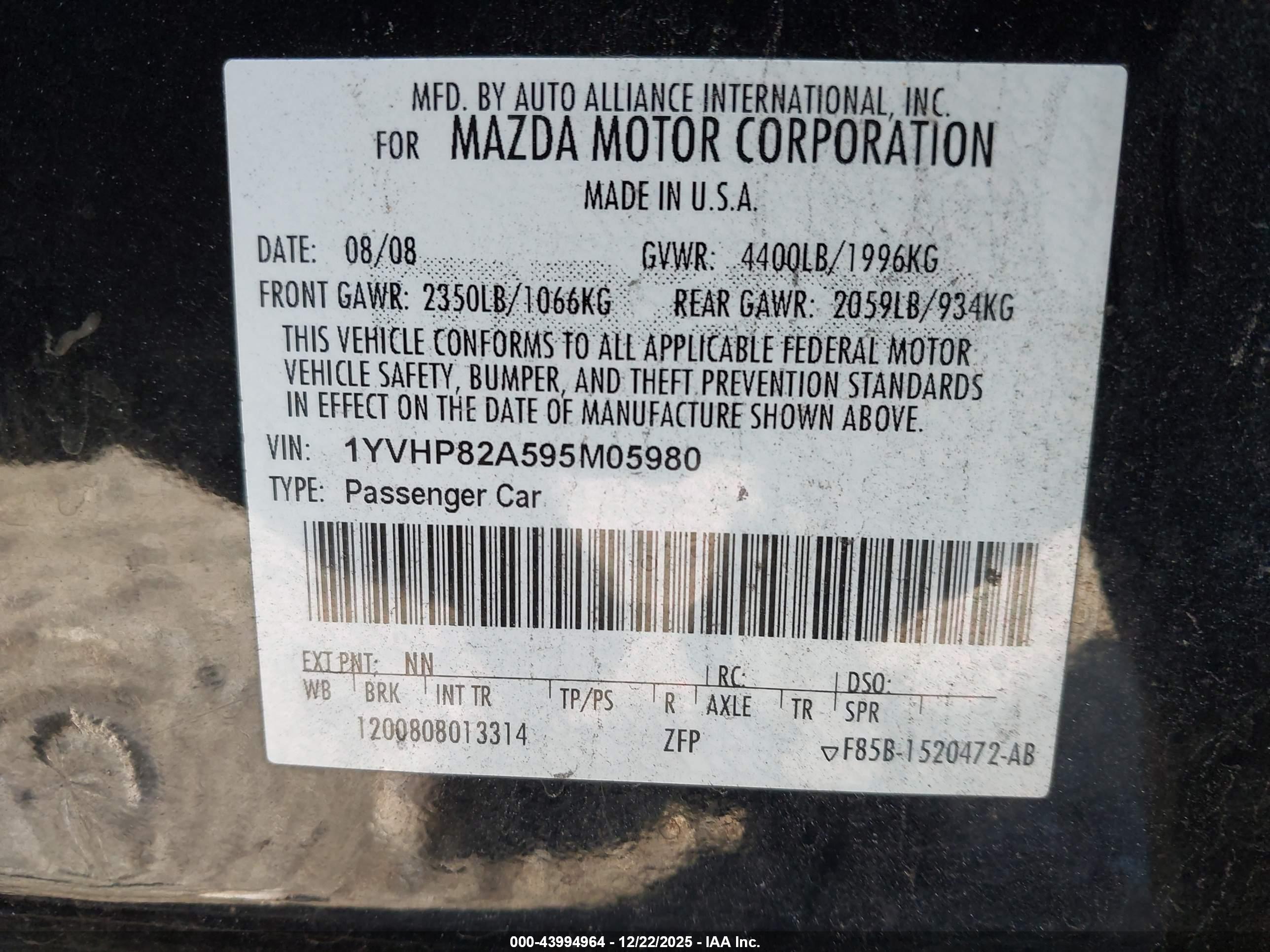 MAZDA MAZDA6 image 9