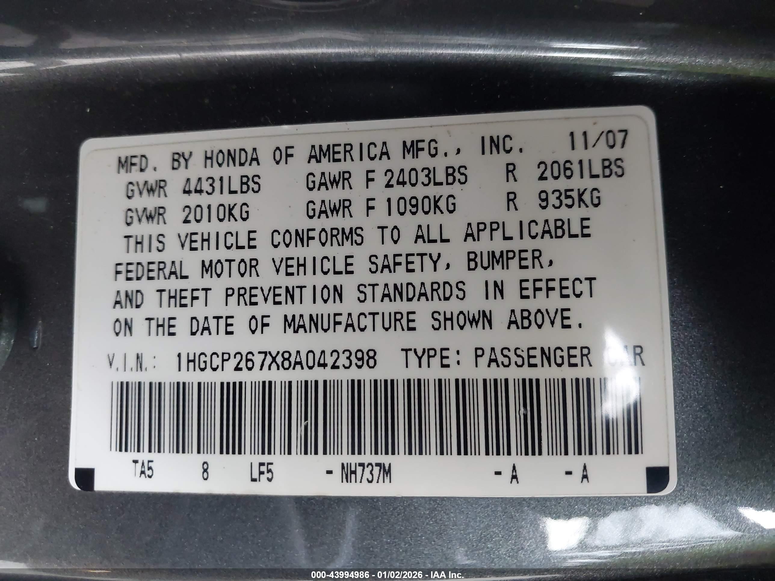 HONDA ACCORD image 9