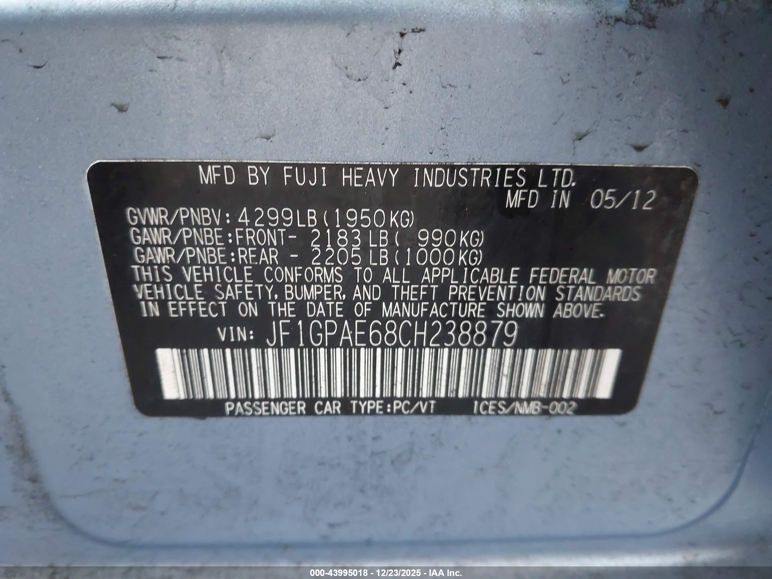 SUBARU IMPREZA image 9