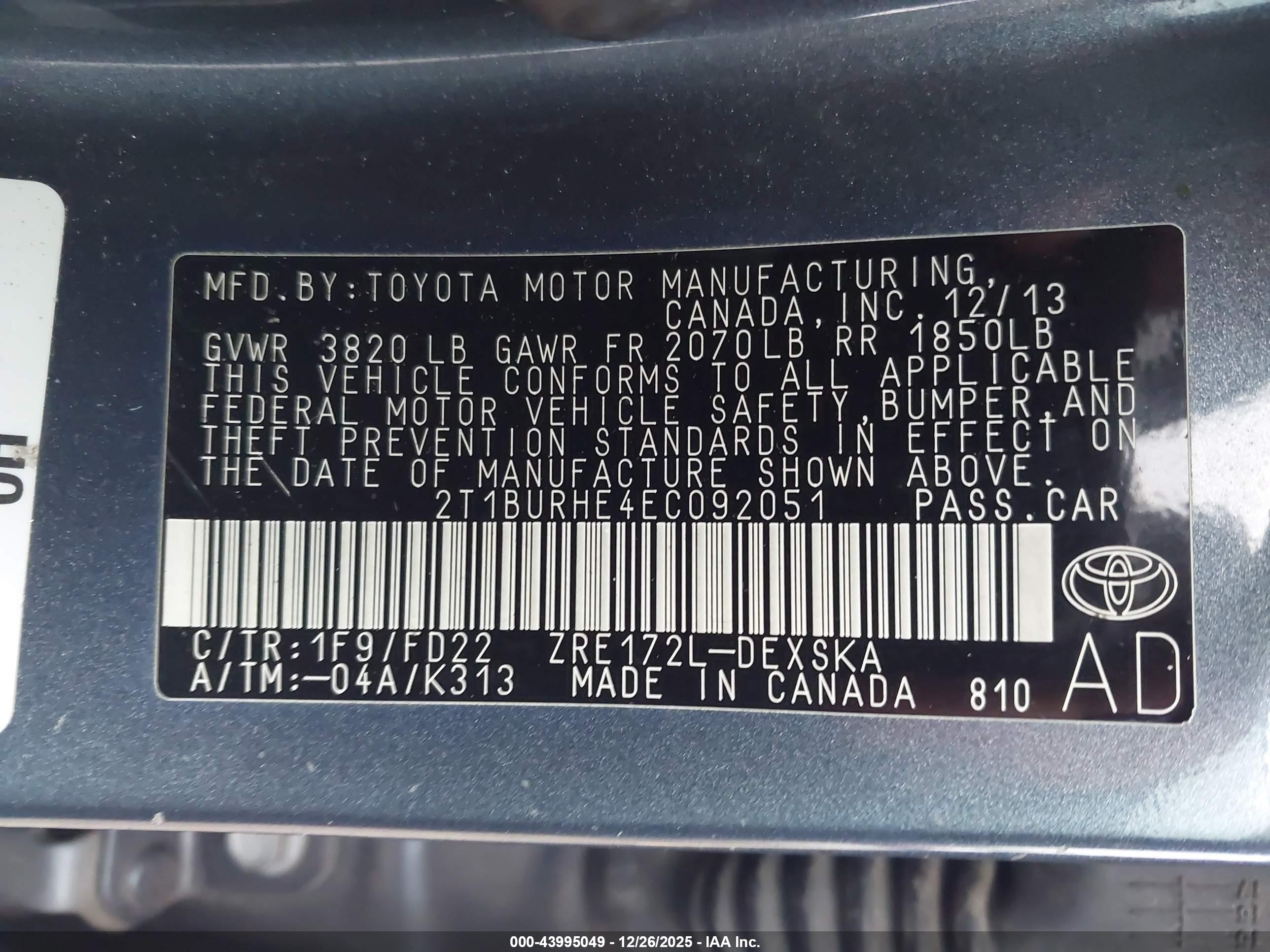 TOYOTA COROLLA image 9