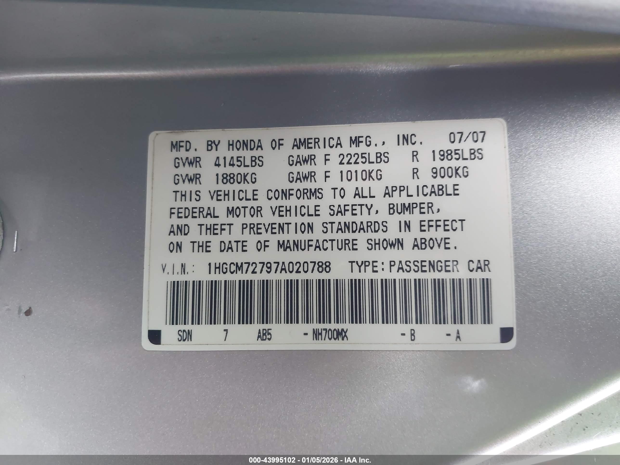 HONDA ACCORD image 9