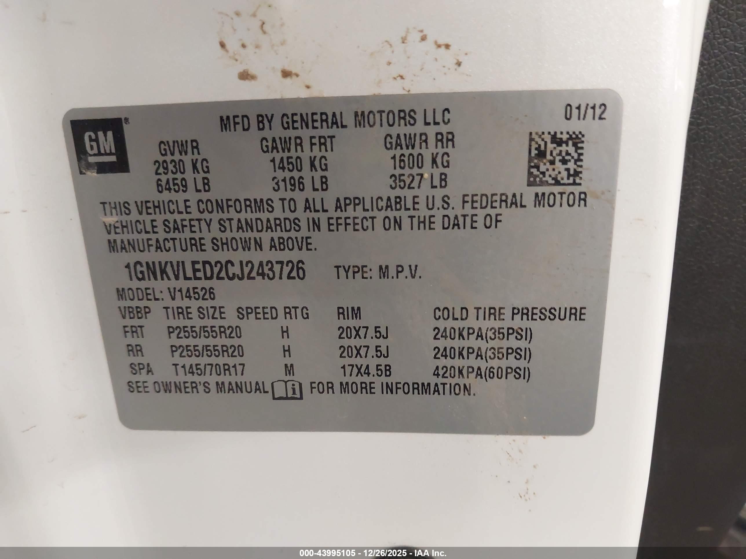 CHEVROLET TRAVERSE image 9