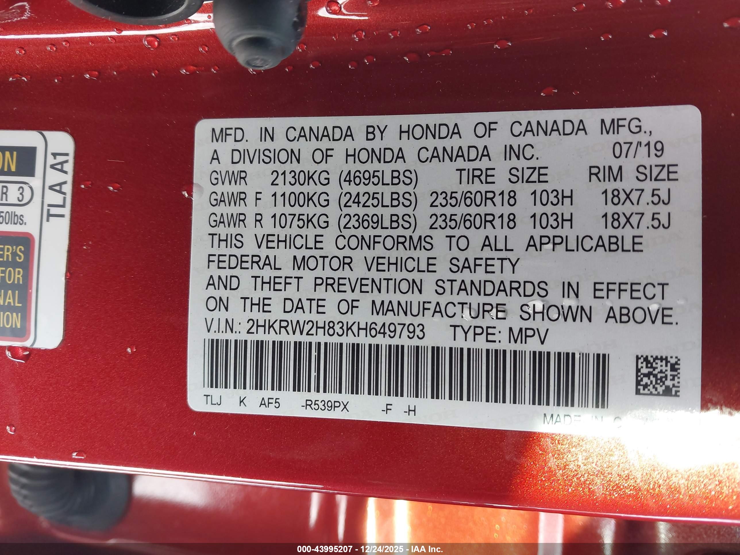 HONDA CR-V image 9