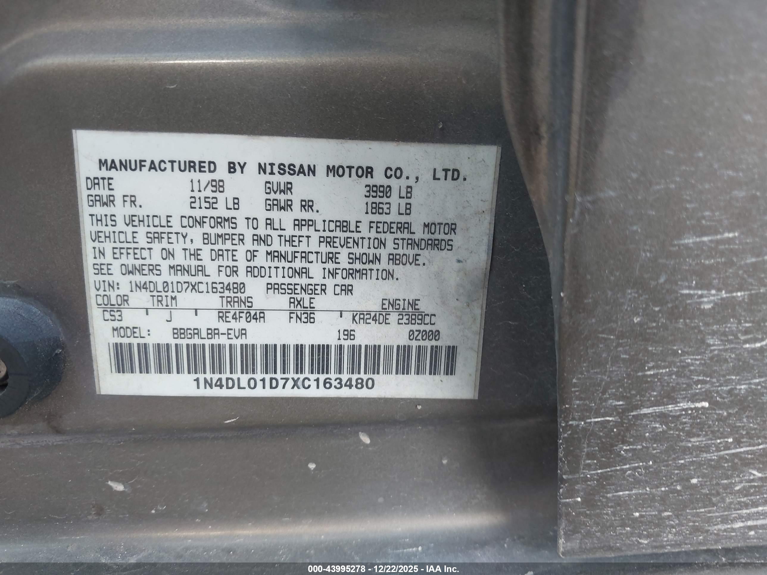NISSAN ALTIMA image 9