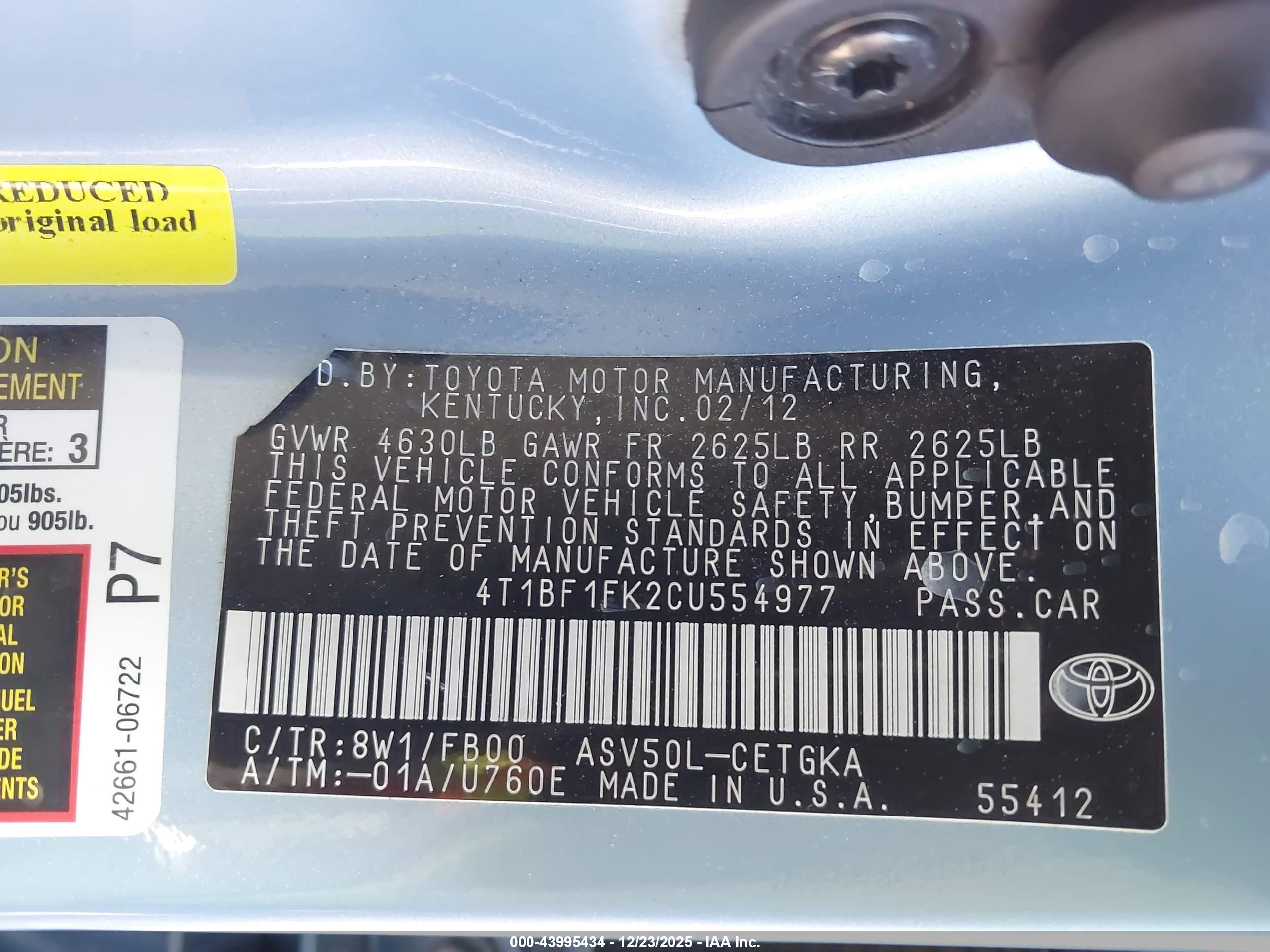 TOYOTA CAMRY image 9