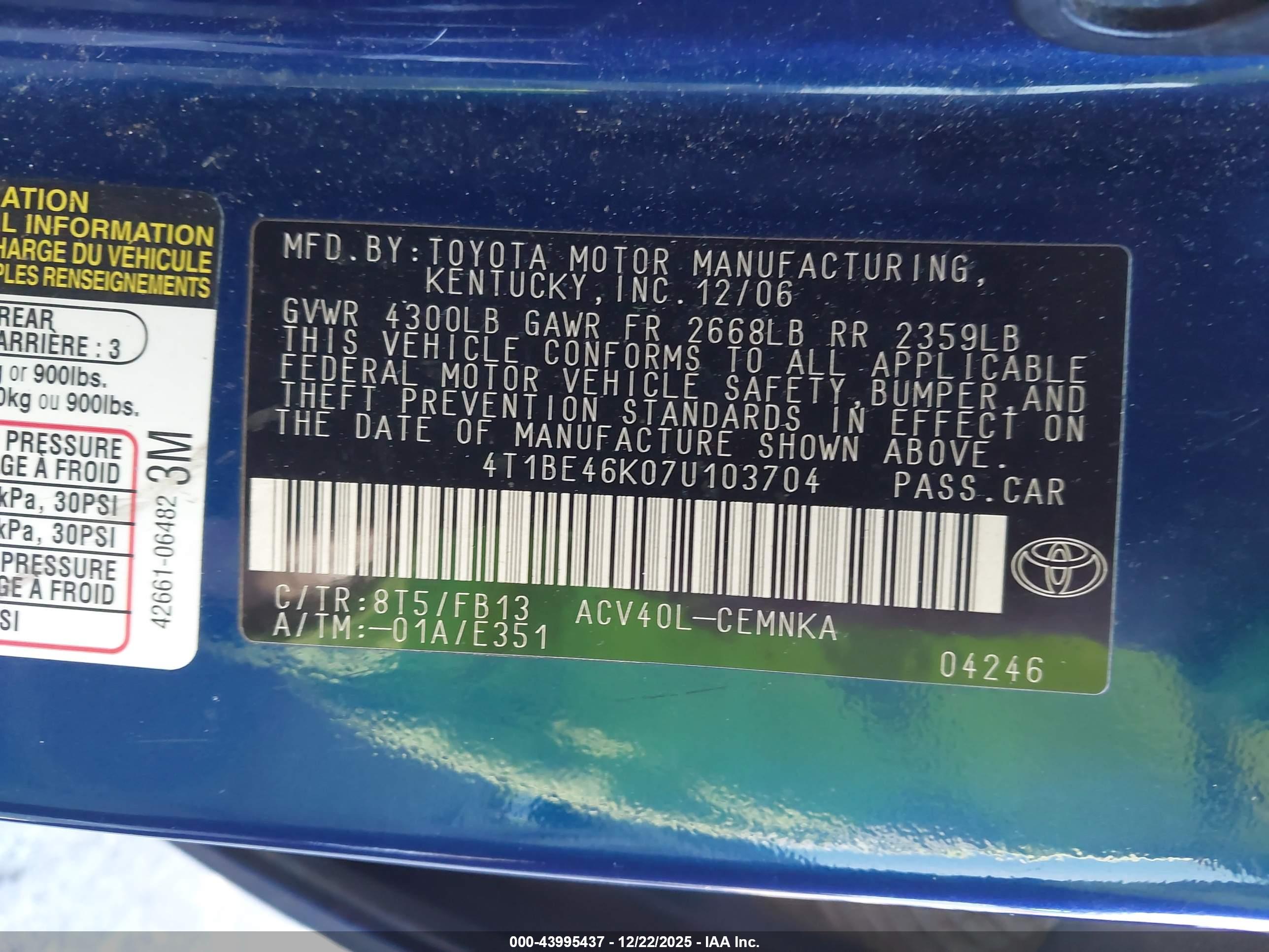 TOYOTA CAMRY image 9