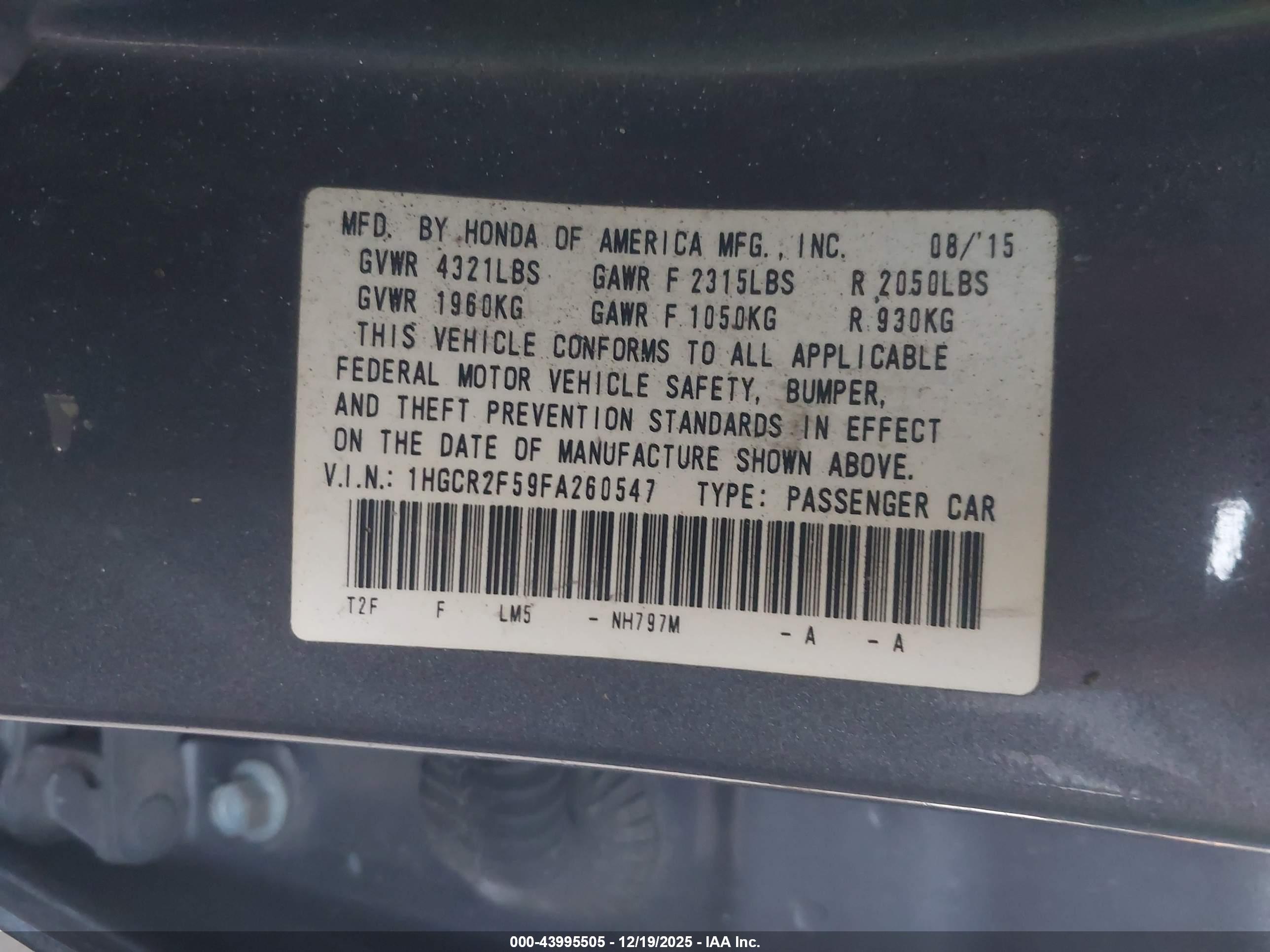 HONDA ACCORD image 9
