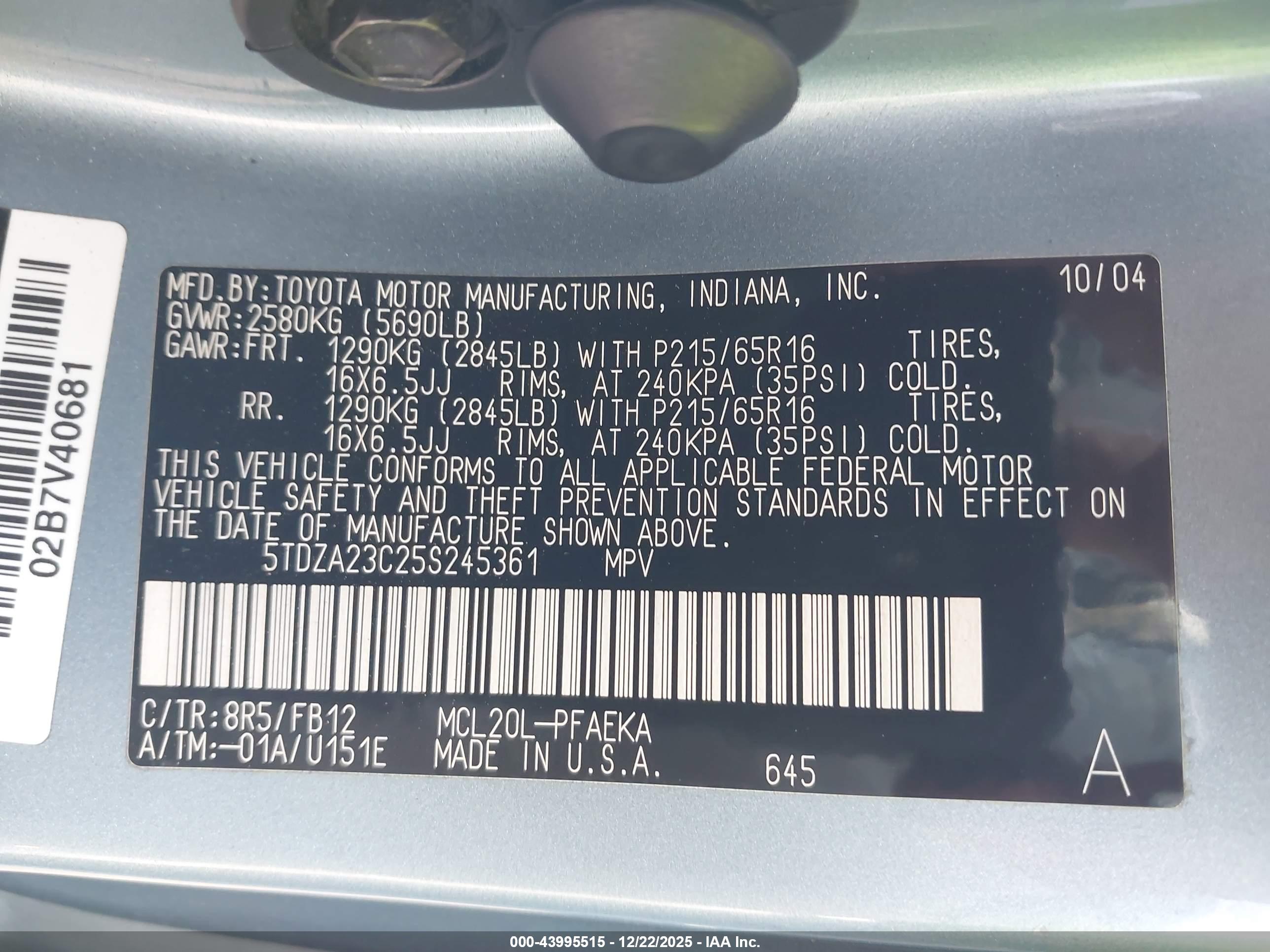 TOYOTA SIENNA image 9