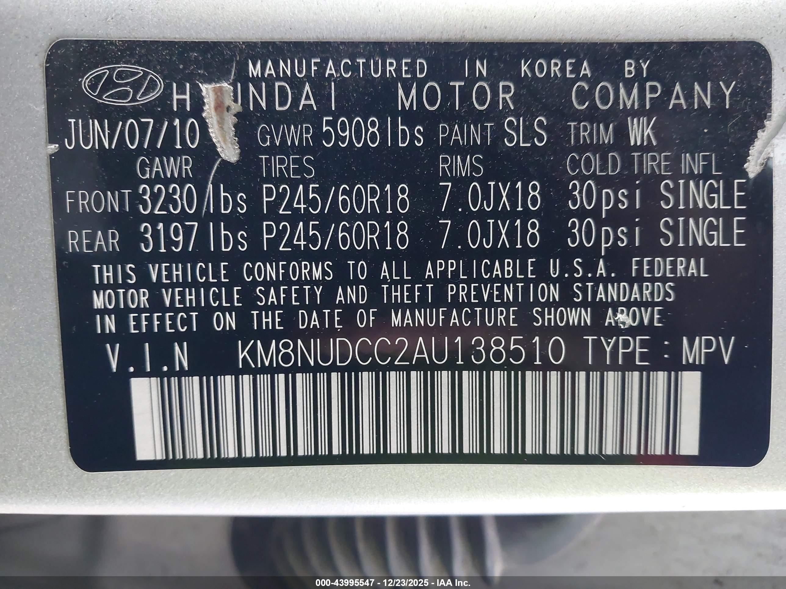 HYUNDAI VERACRUZ image 9