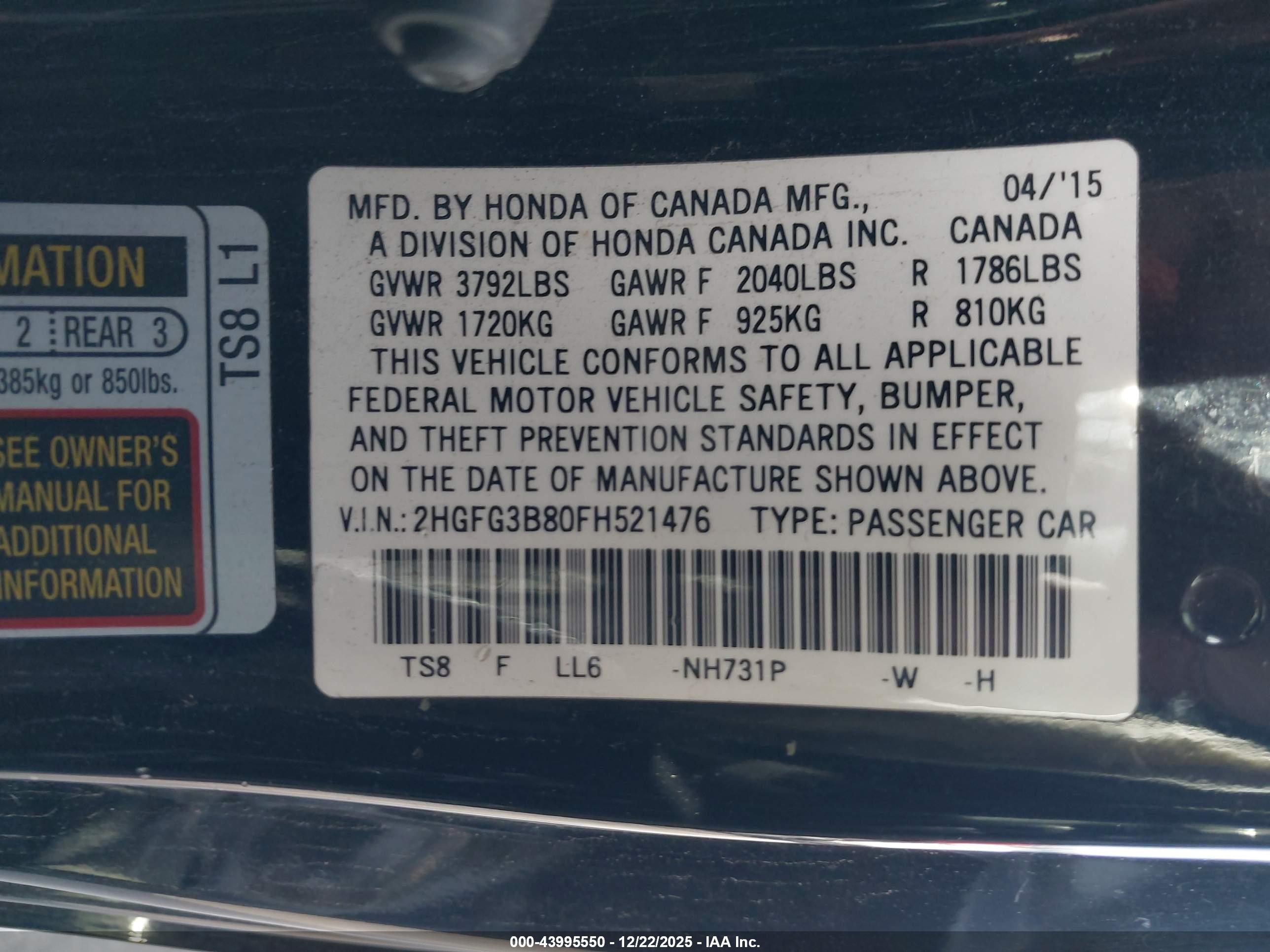 HONDA CIVIC image 9