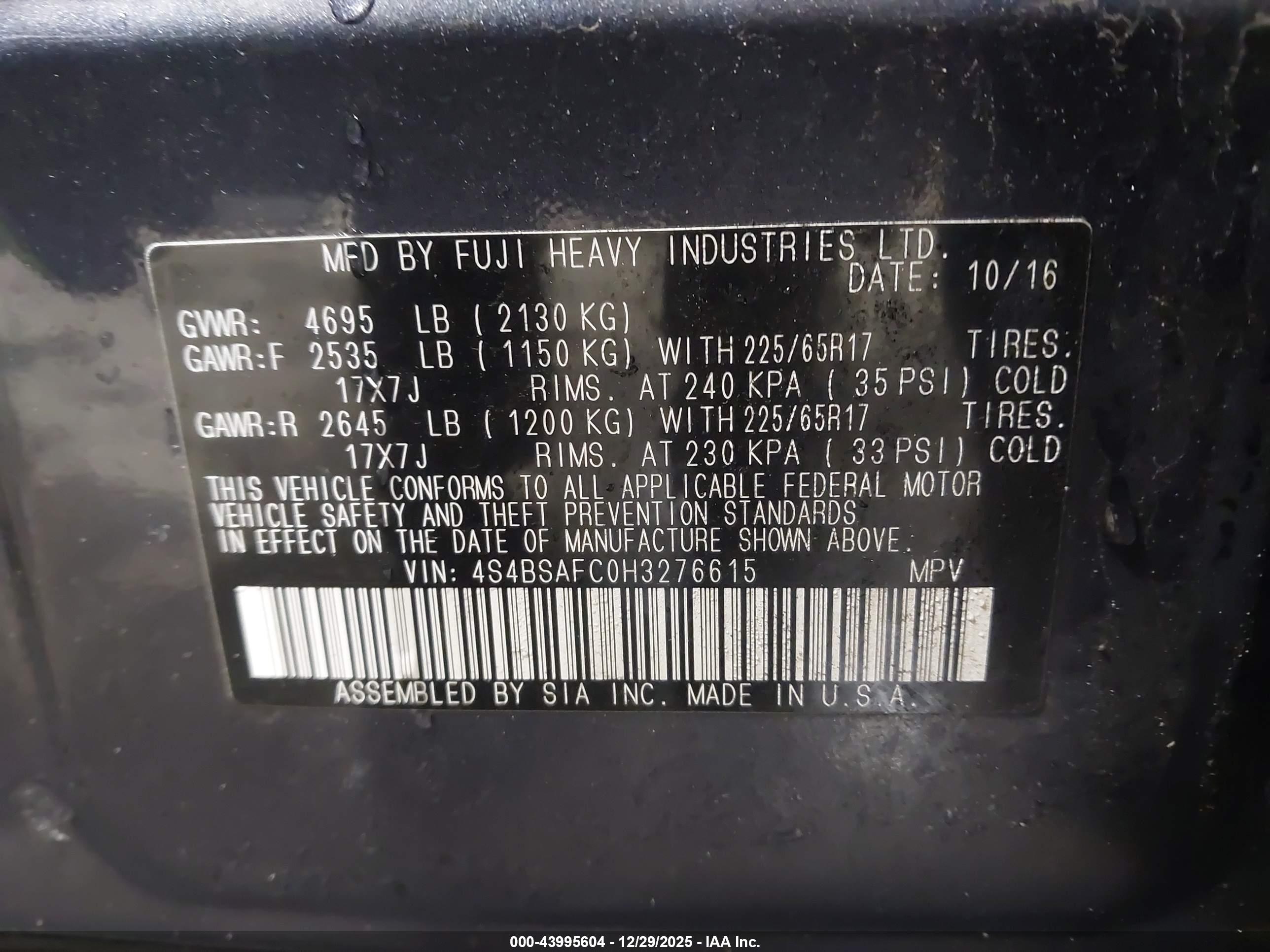SUBARU OUTBACK image 9