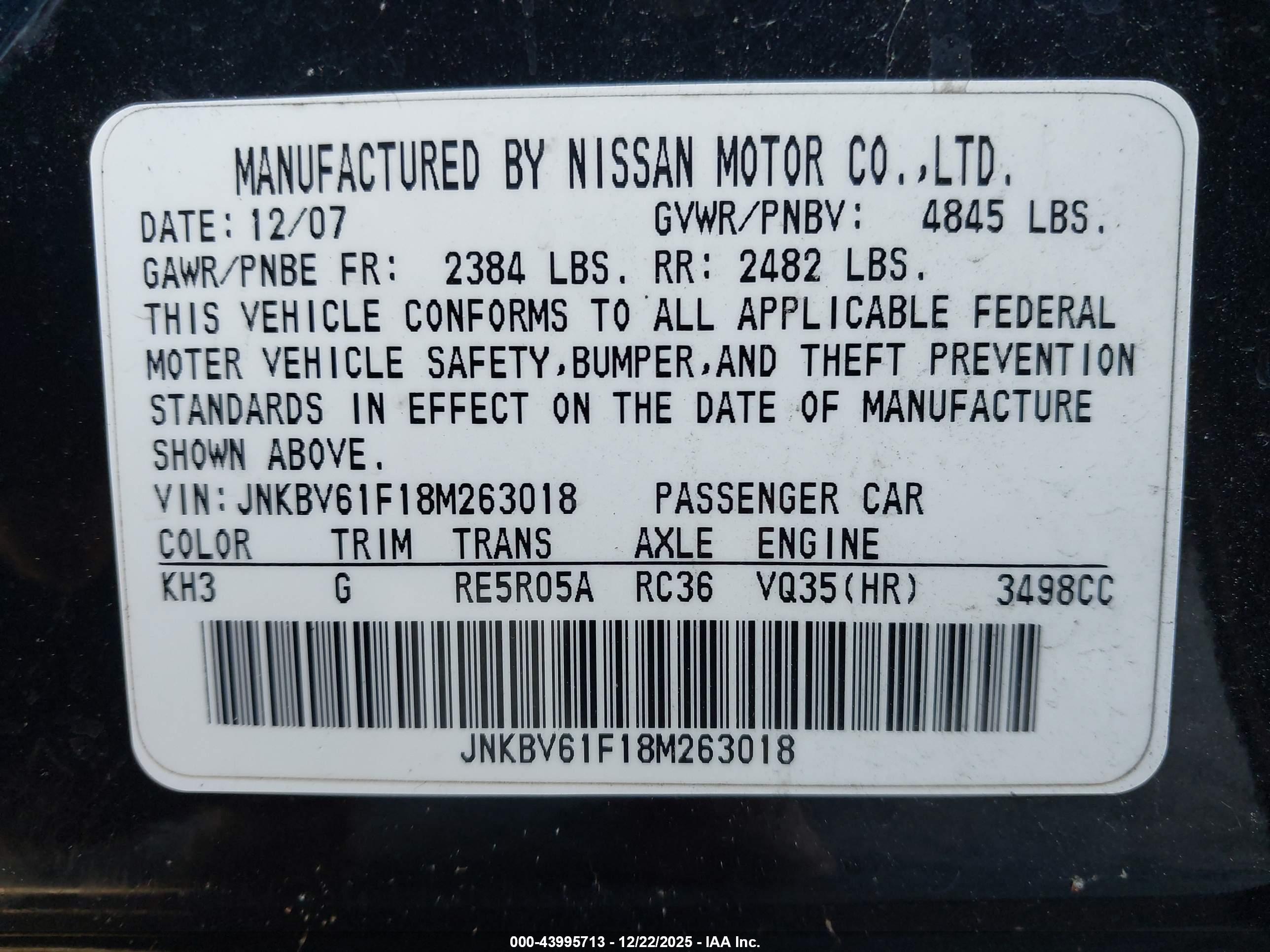 INFINITI G35X image 9