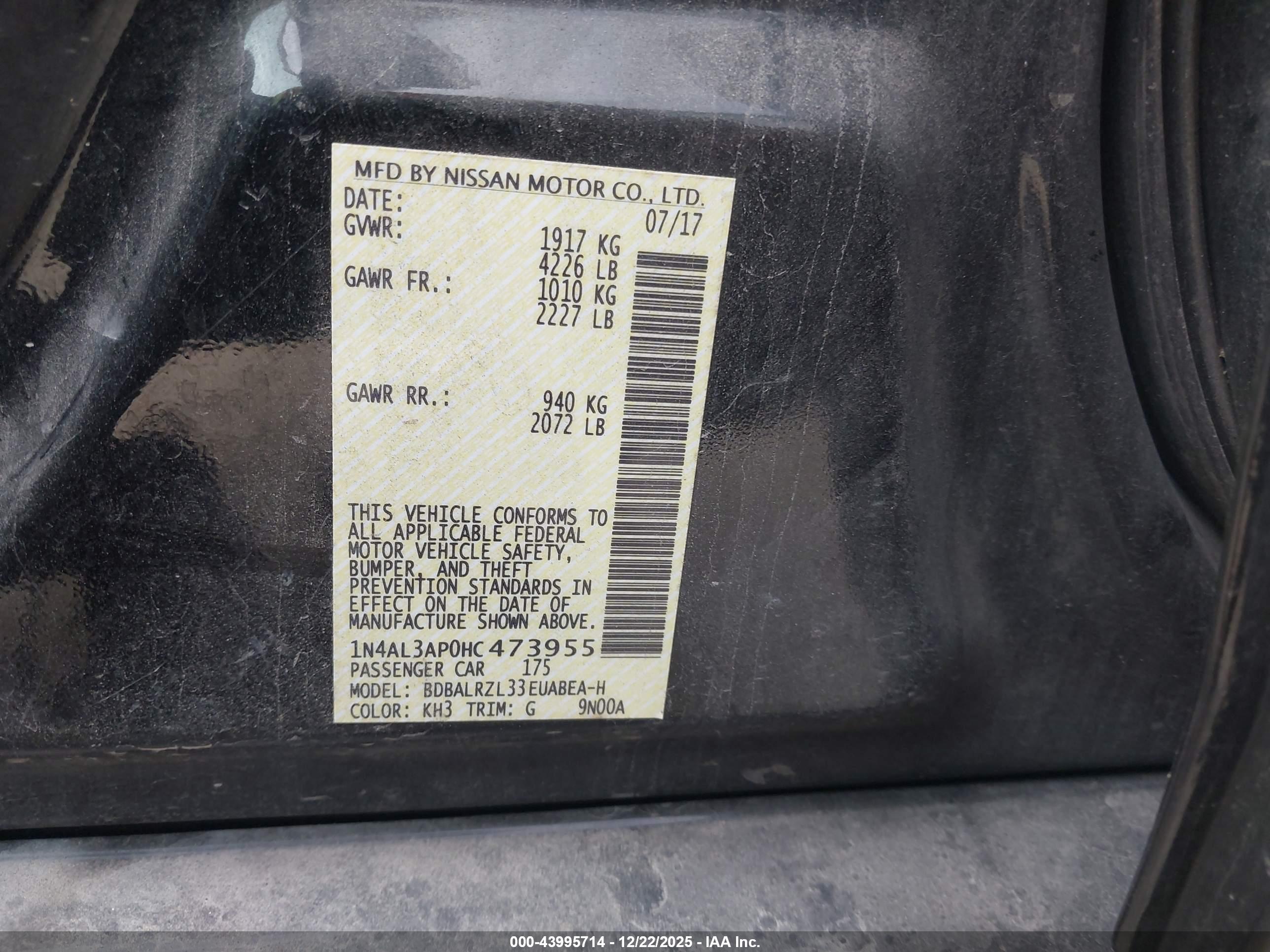 NISSAN ALTIMA image 9