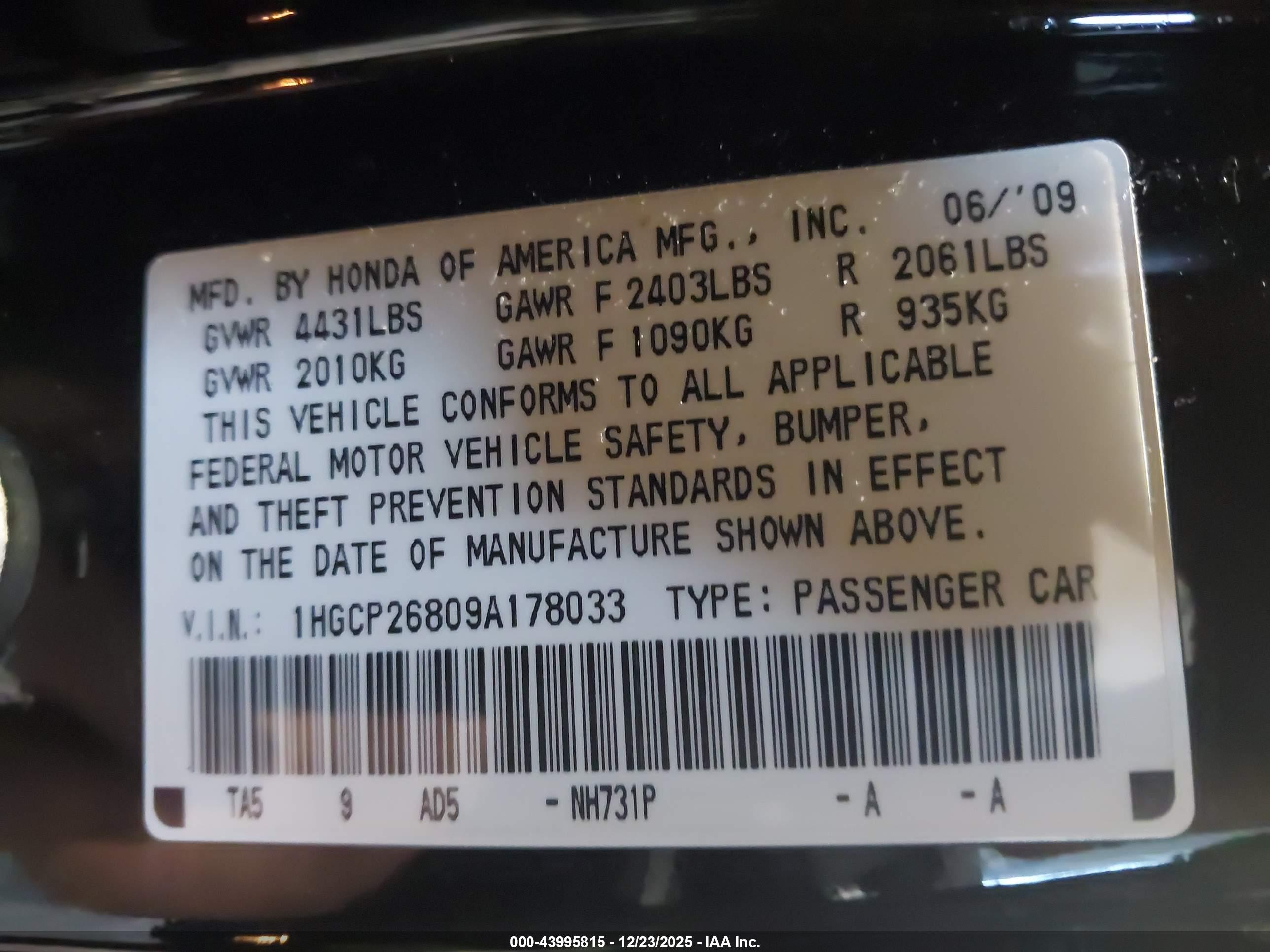 HONDA ACCORD image 9