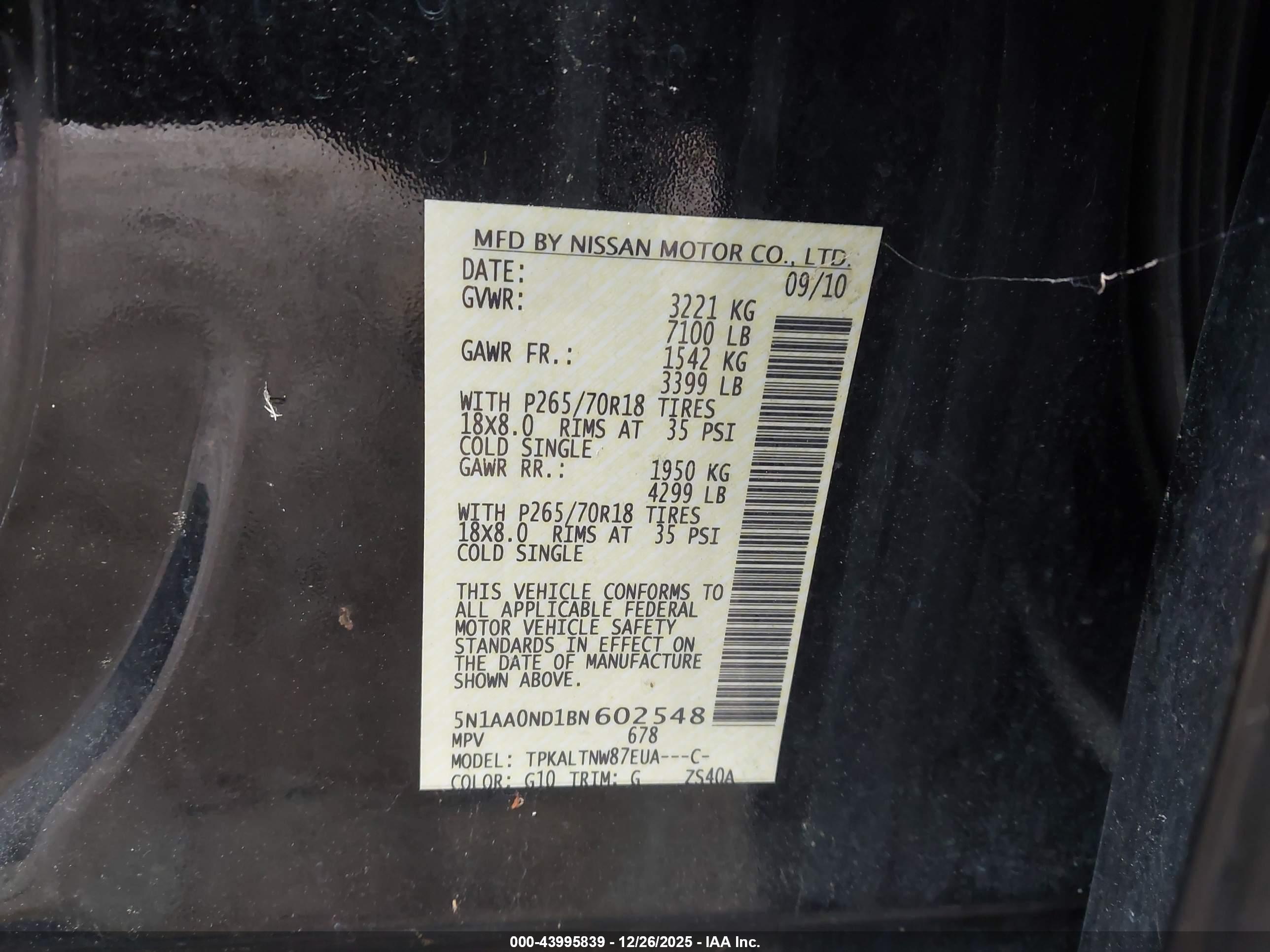 NISSAN ARMADA image 9