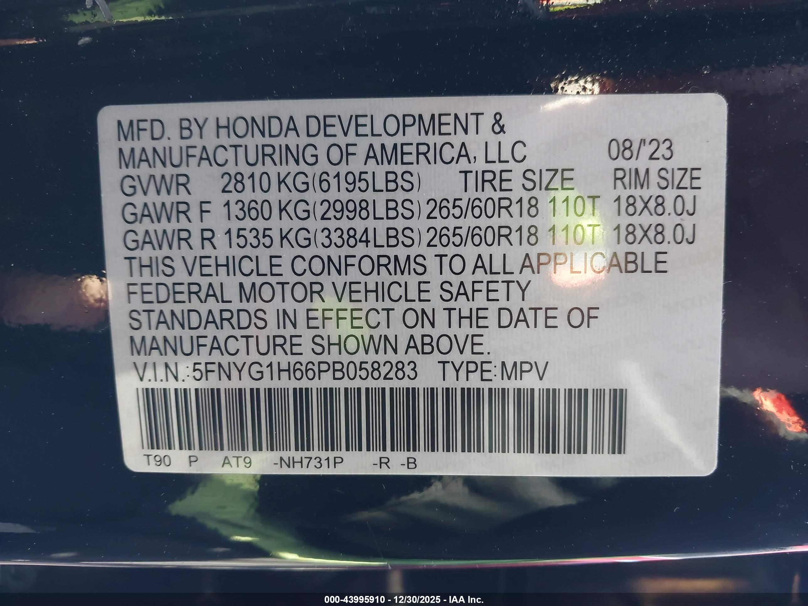 HONDA PILOT image 9