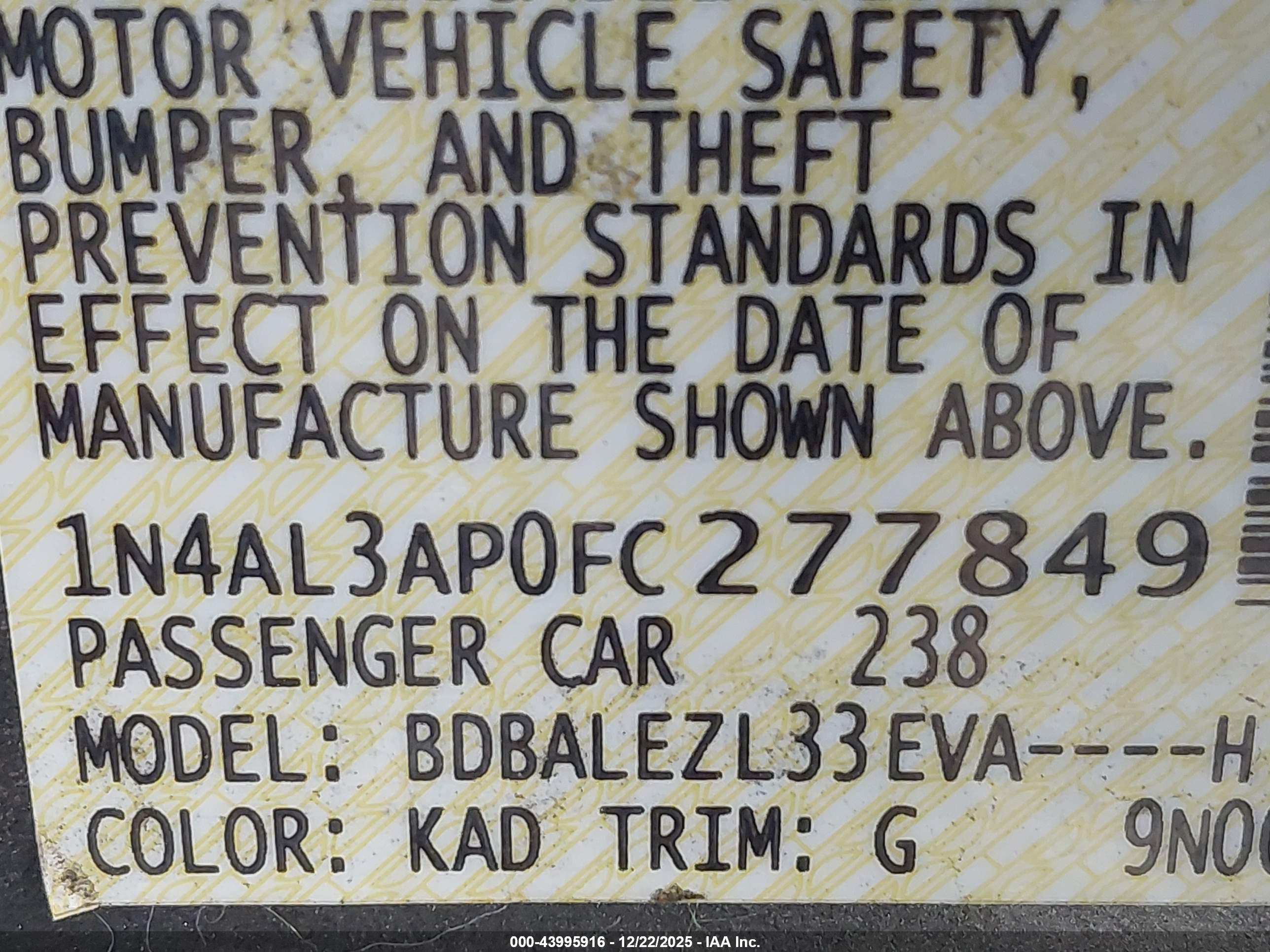 NISSAN ALTIMA image 9