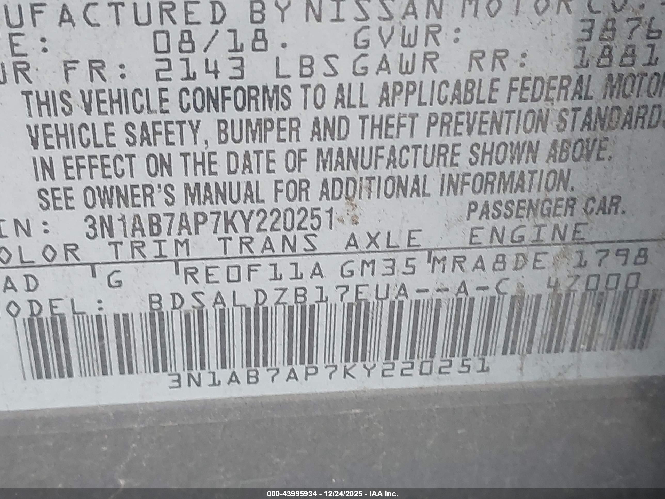 NISSAN SENTRA image 9