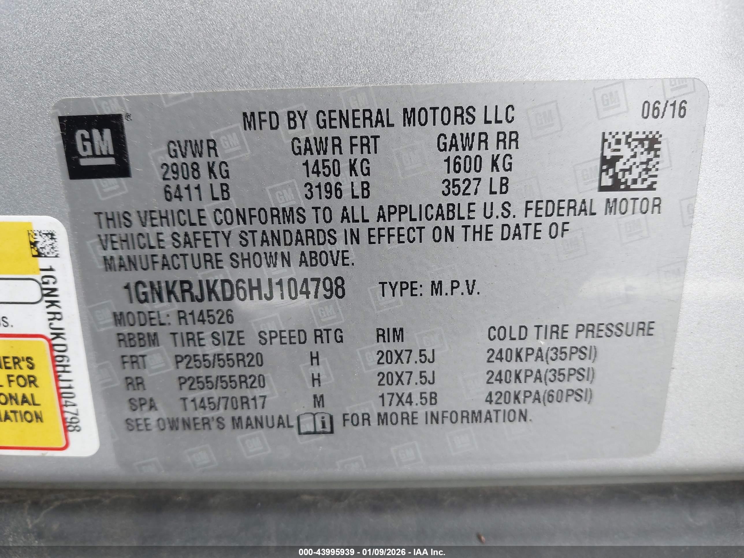 CHEVROLET TRAVERSE image 9