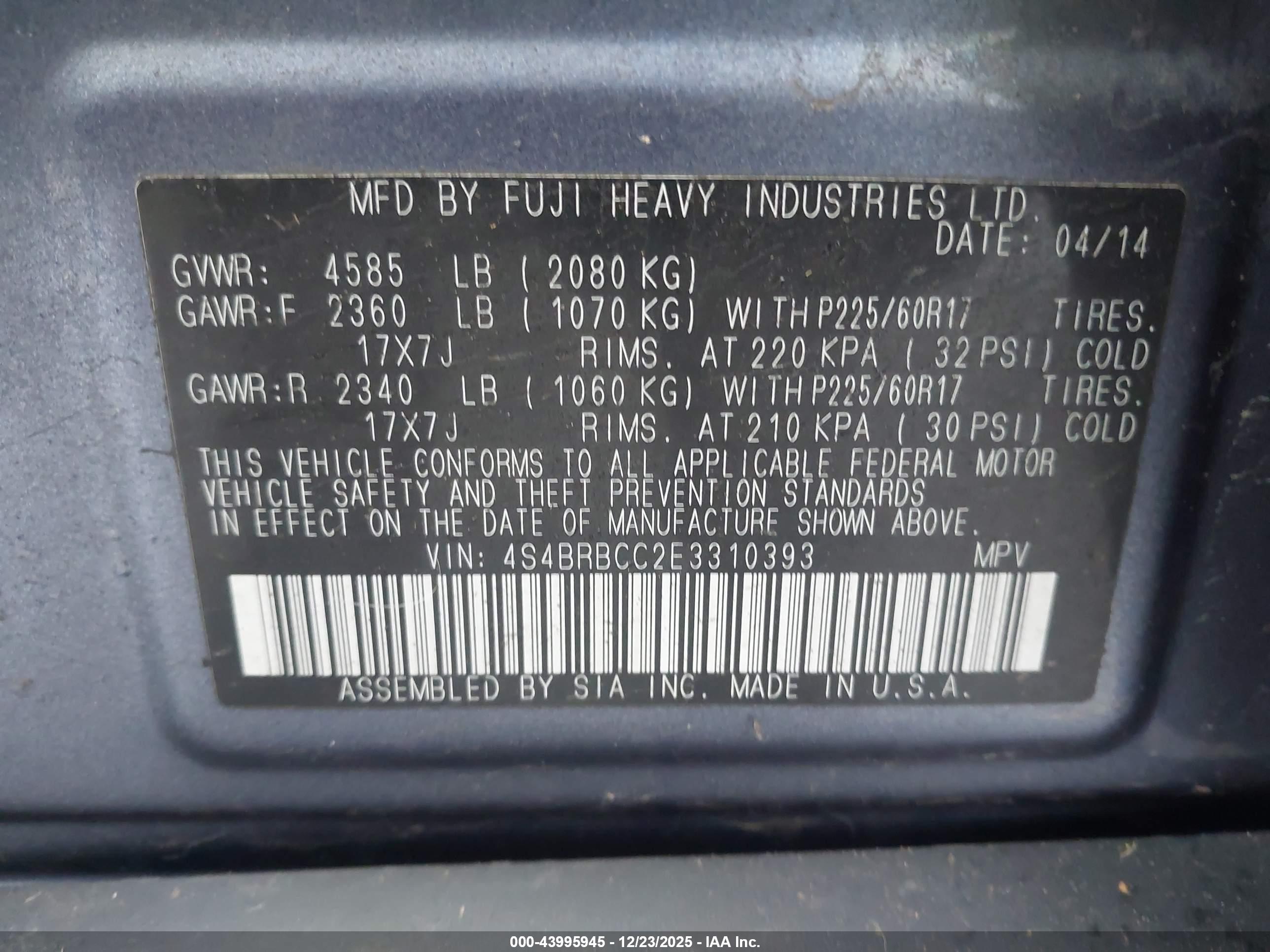 SUBARU OUTBACK image 9