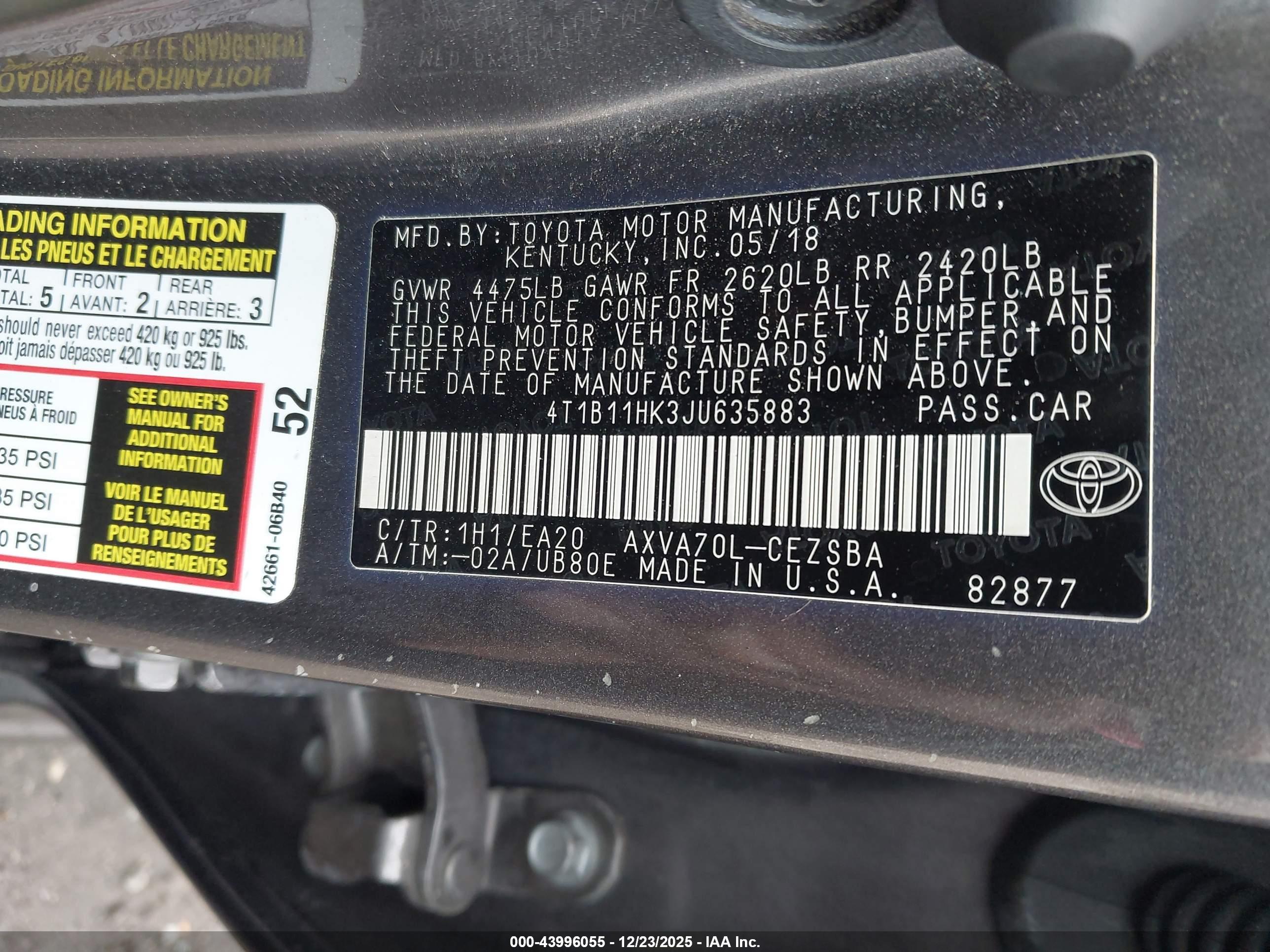 TOYOTA CAMRY image 9