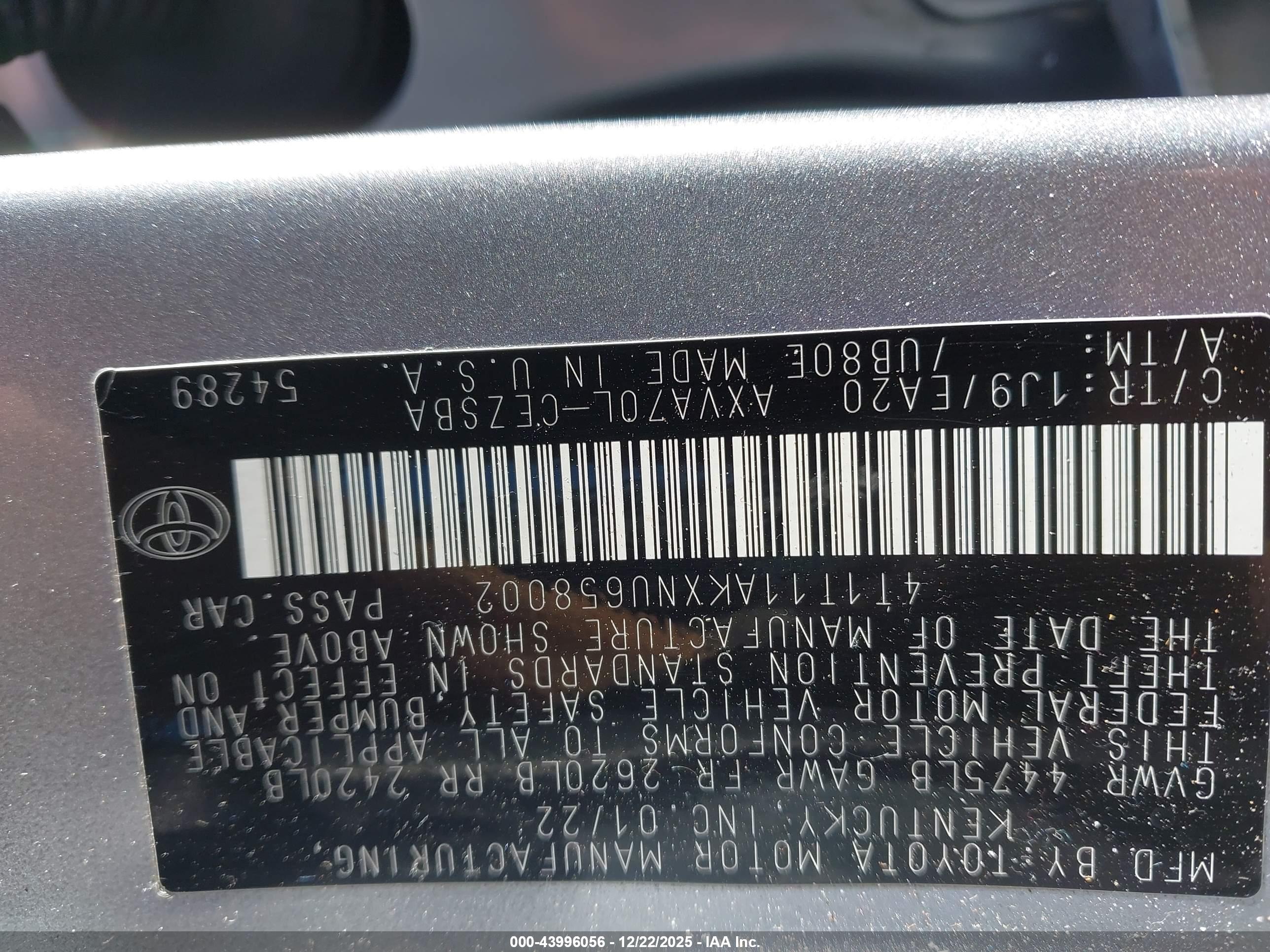 TOYOTA CAMRY image 9