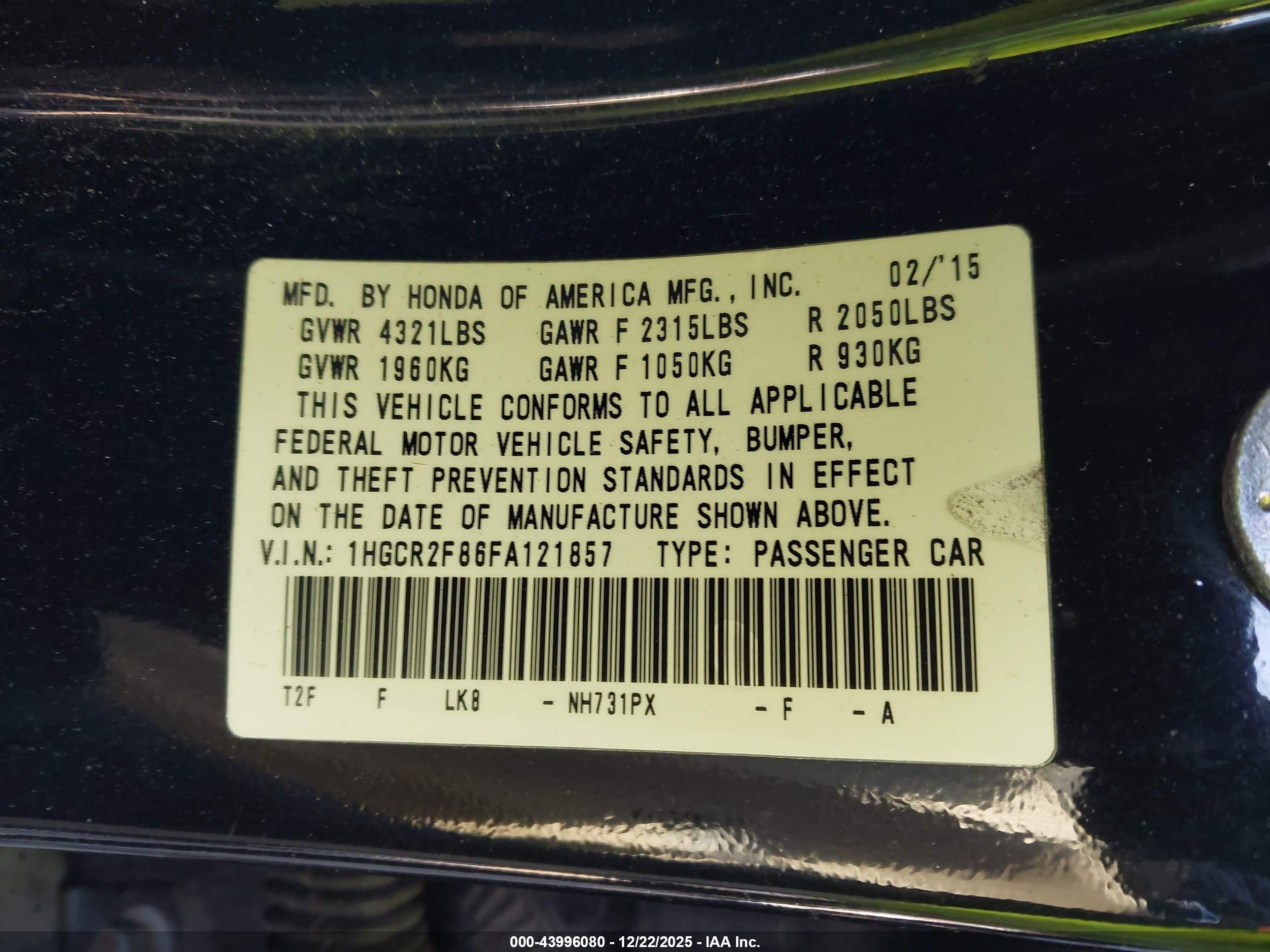 HONDA ACCORD image 9