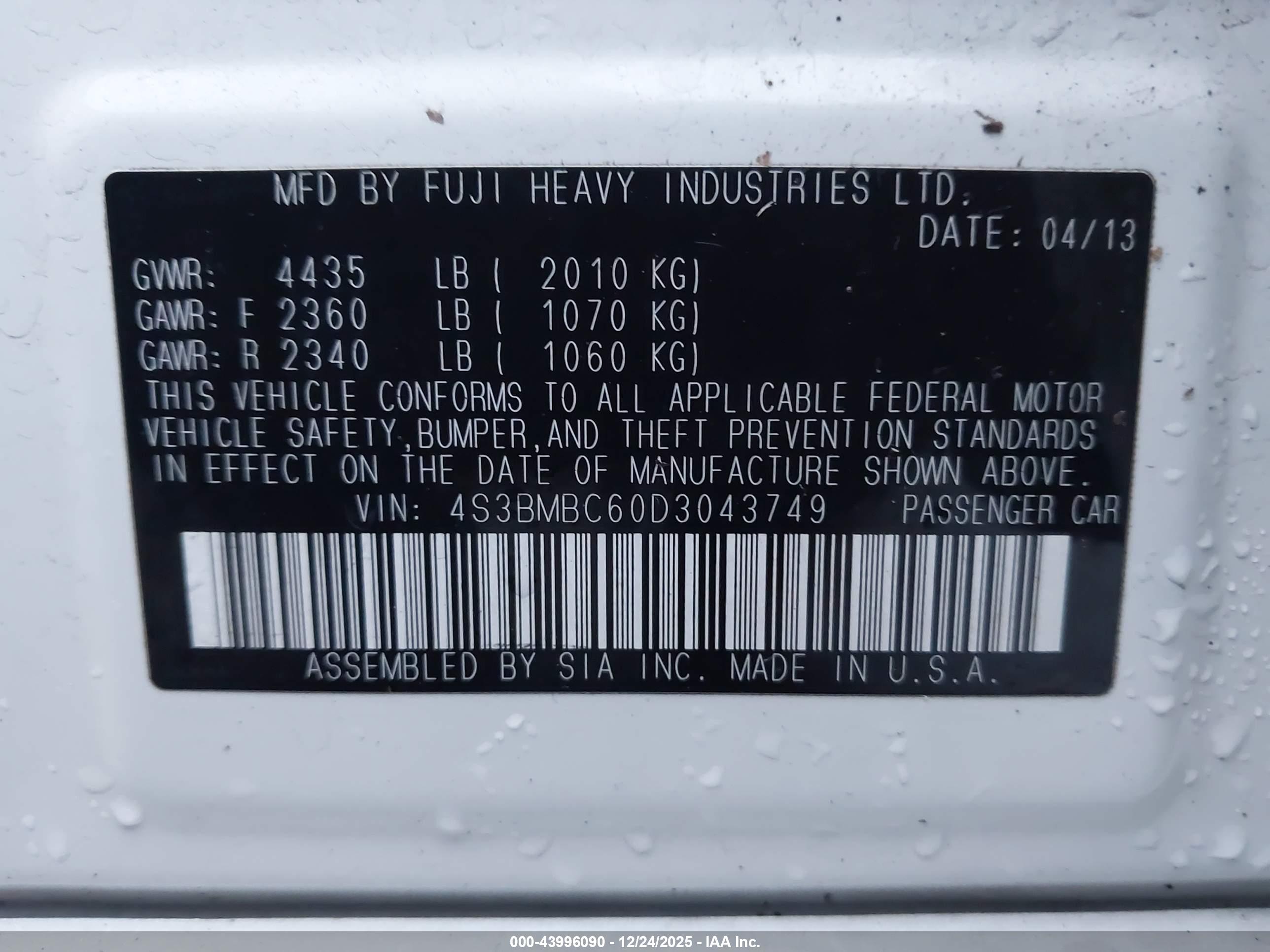 SUBARU LEGACY image 9