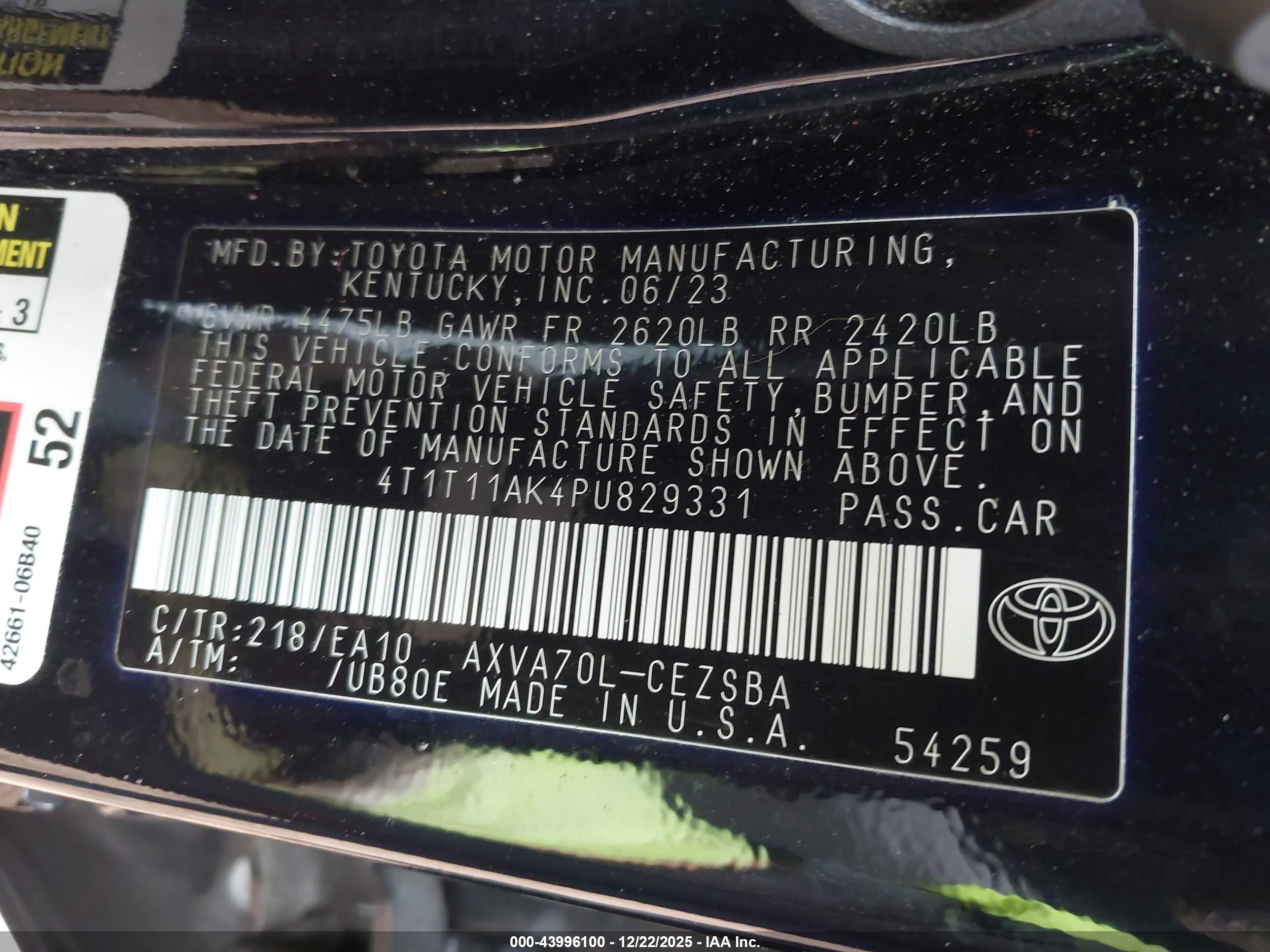 TOYOTA CAMRY image 9
