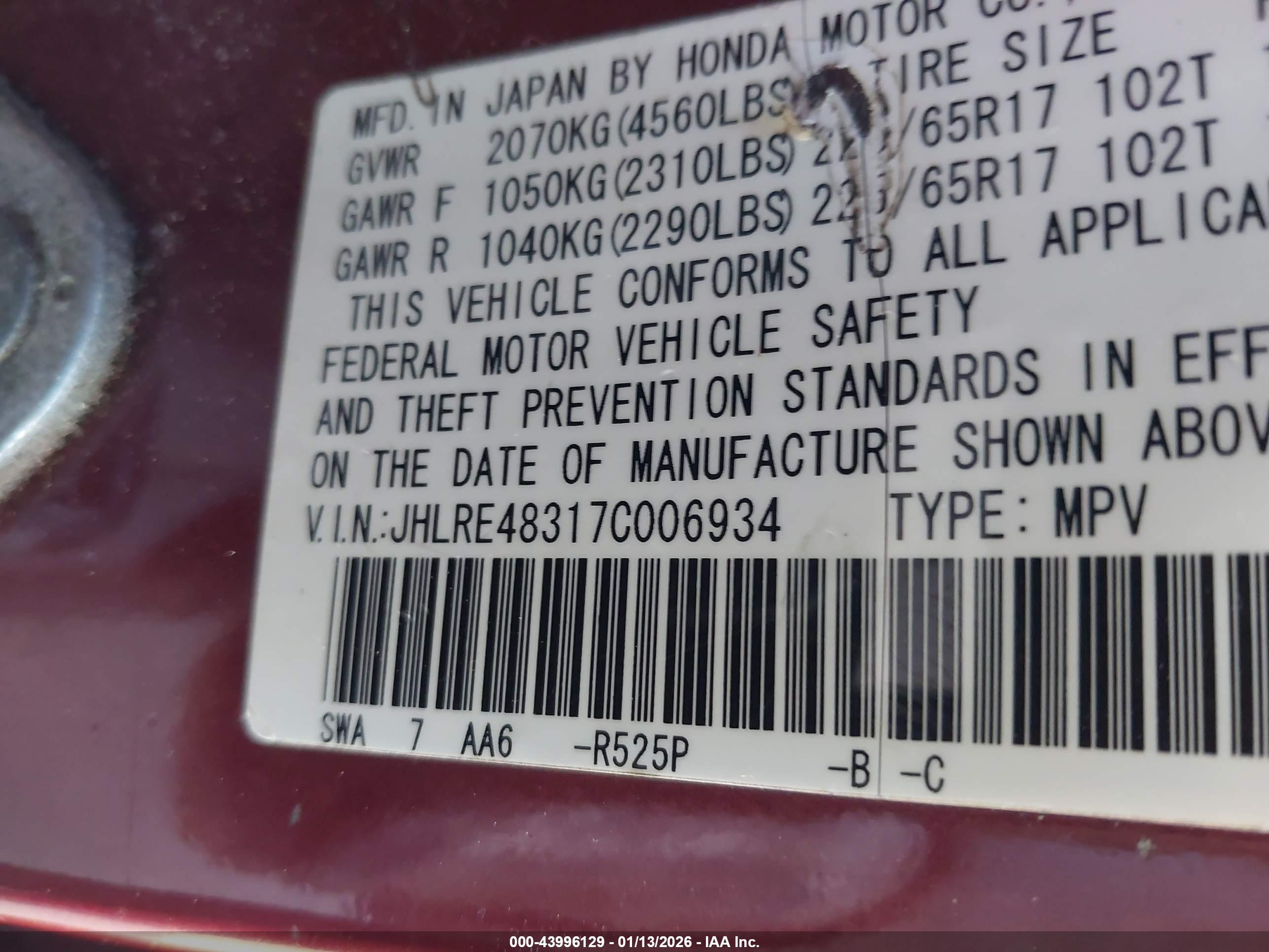 HONDA CR-V image 9