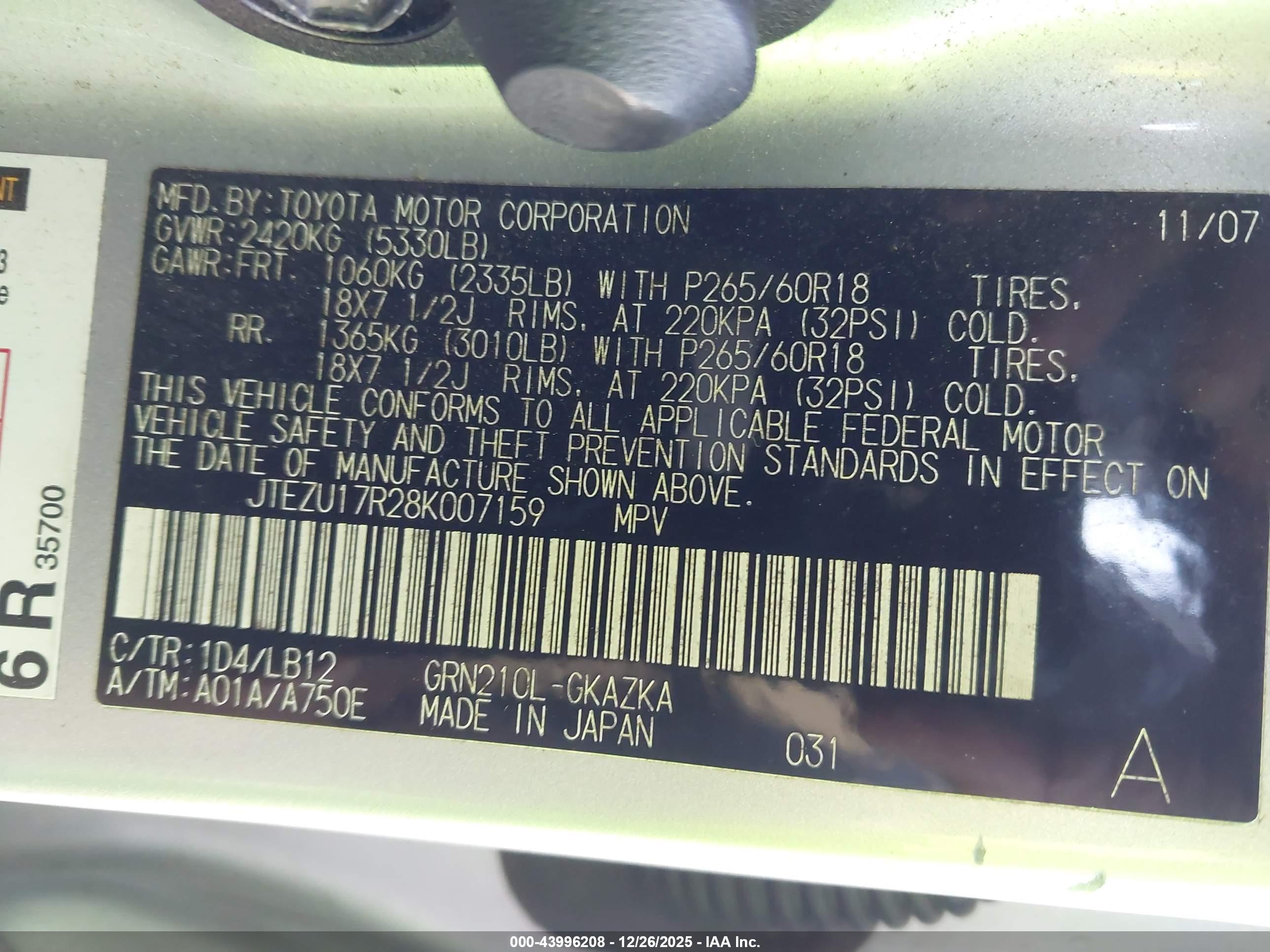 TOYOTA 4RUNNER image 9