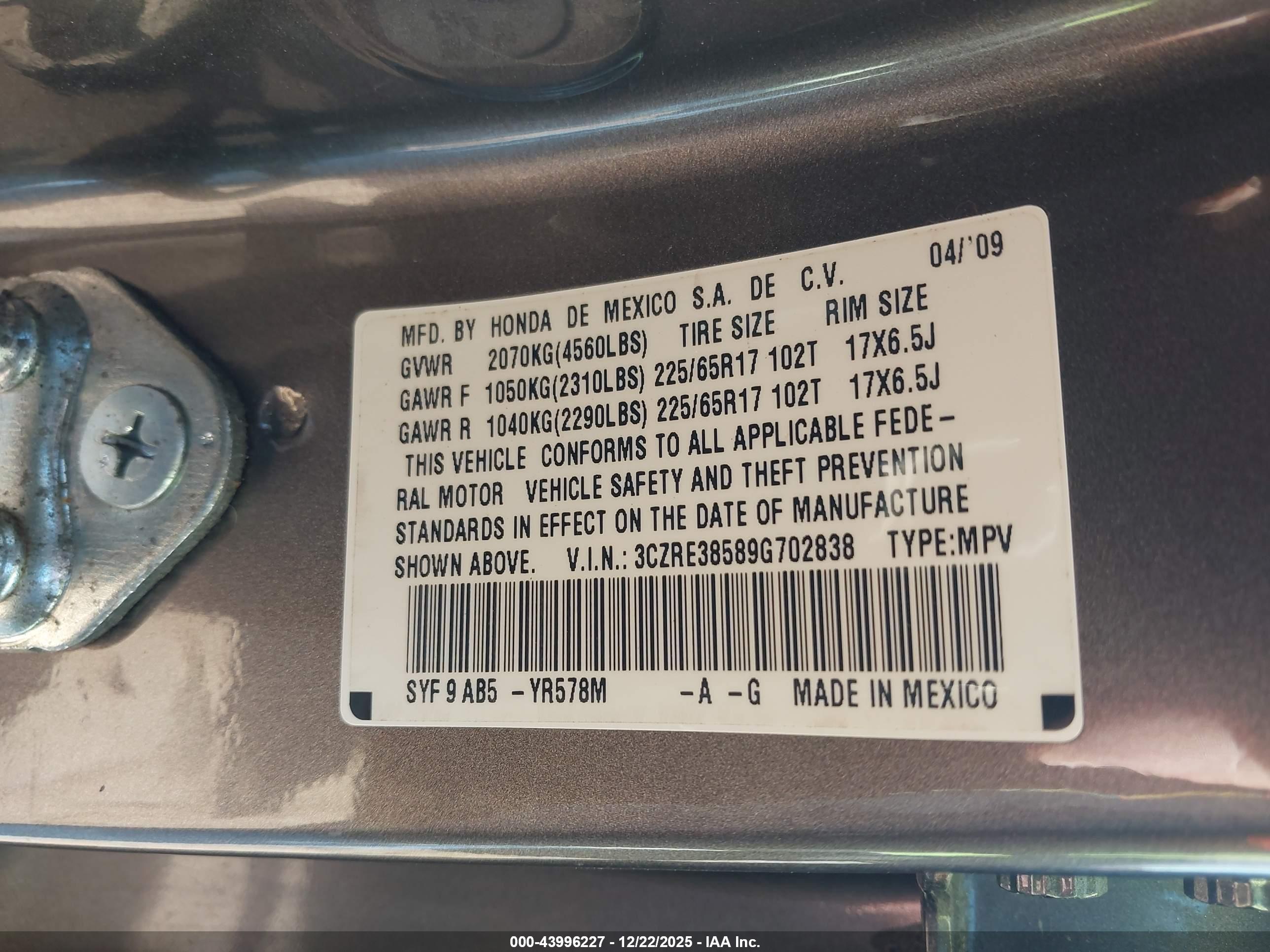 HONDA CR-V image 9