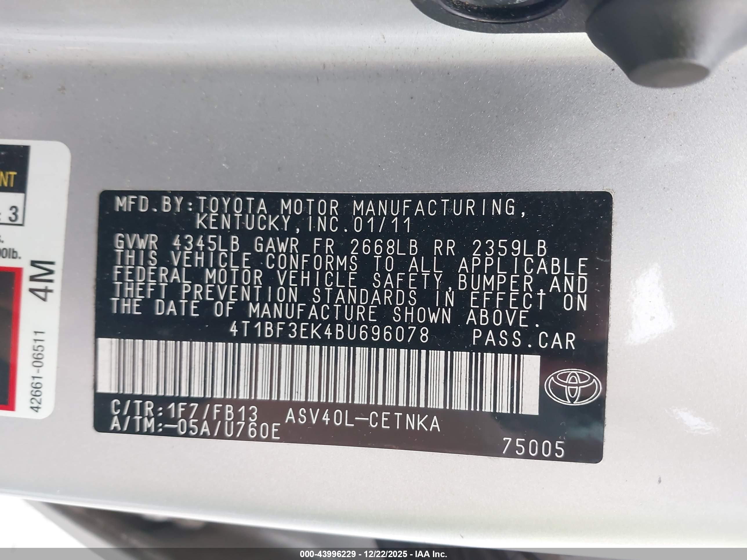 TOYOTA CAMRY image 9