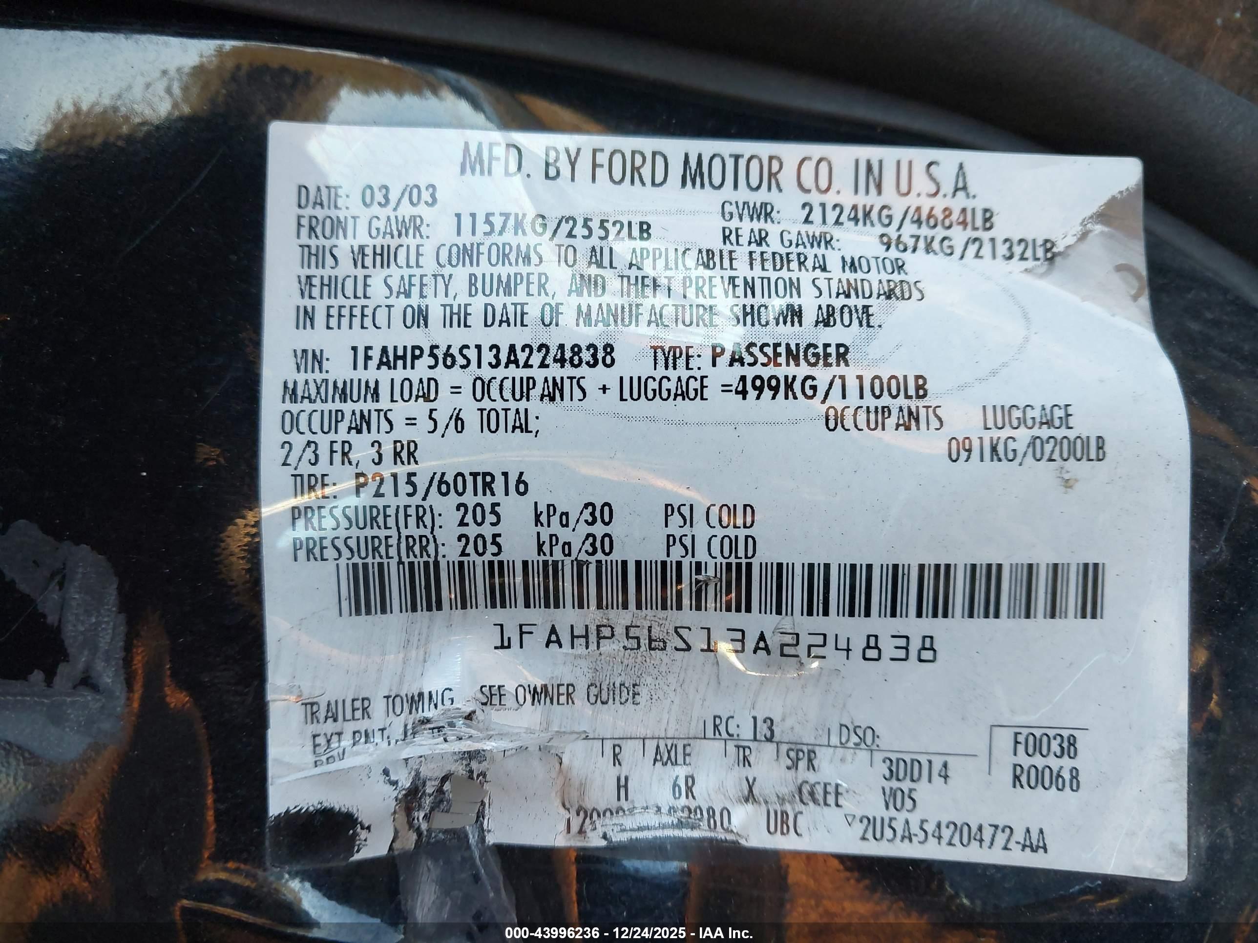 FORD TAURUS image 9