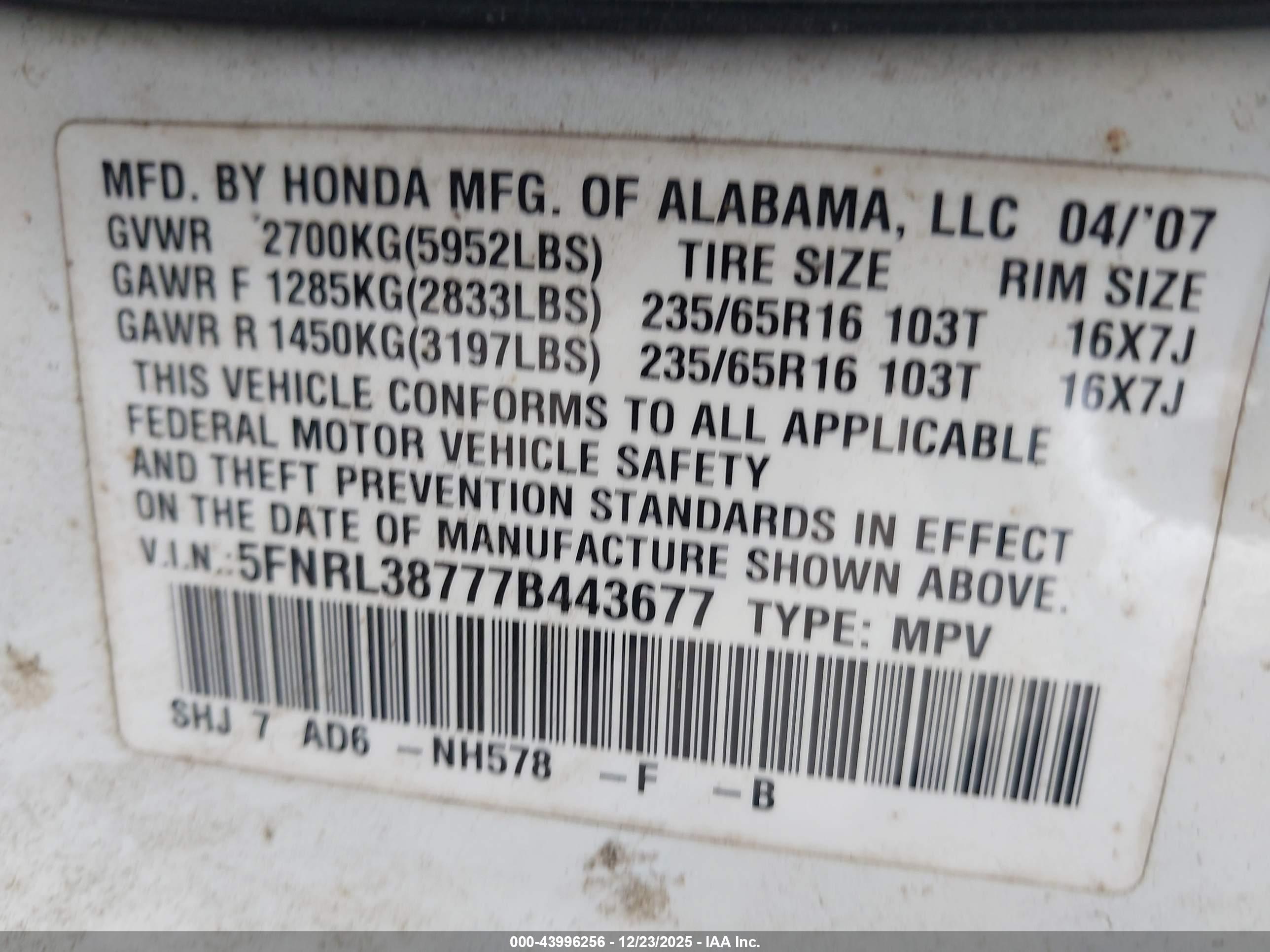 HONDA ODYSSEY image 9