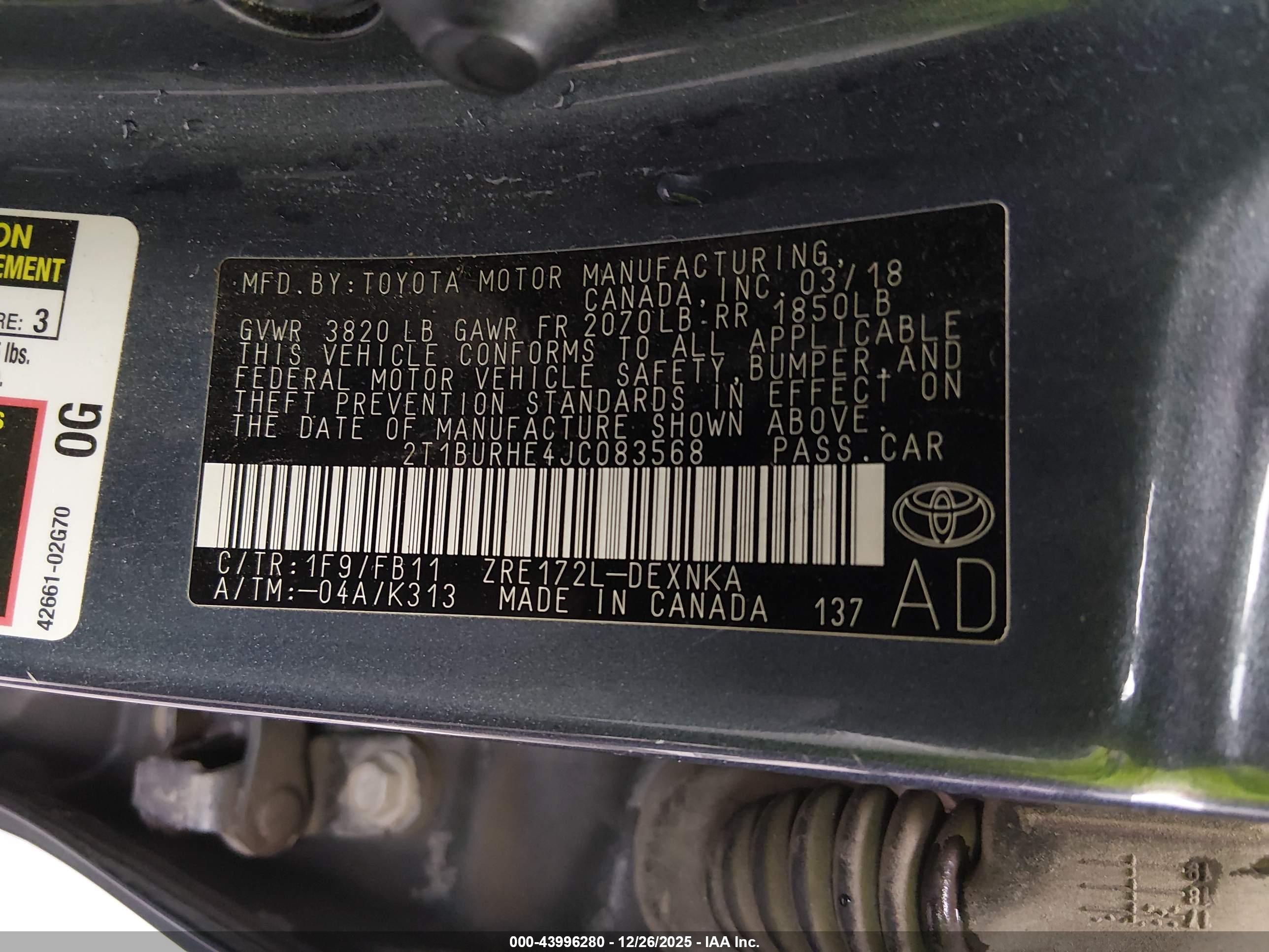 TOYOTA COROLLA image 9