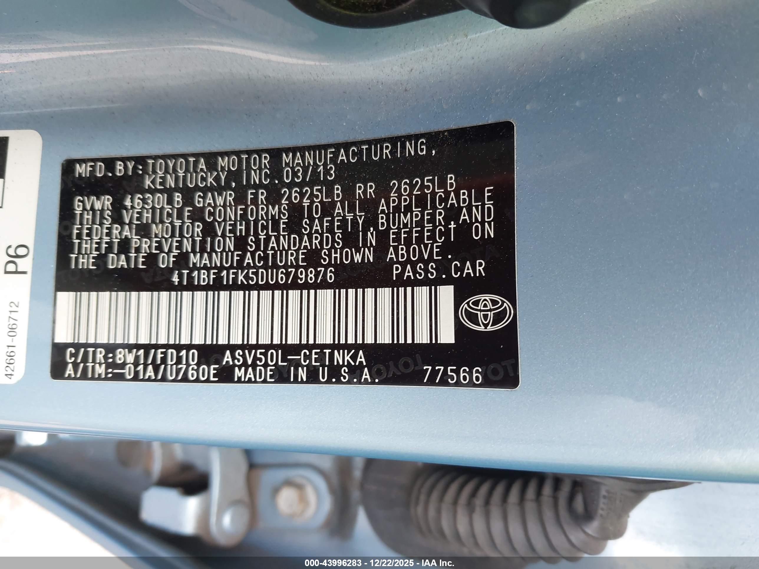TOYOTA CAMRY image 9
