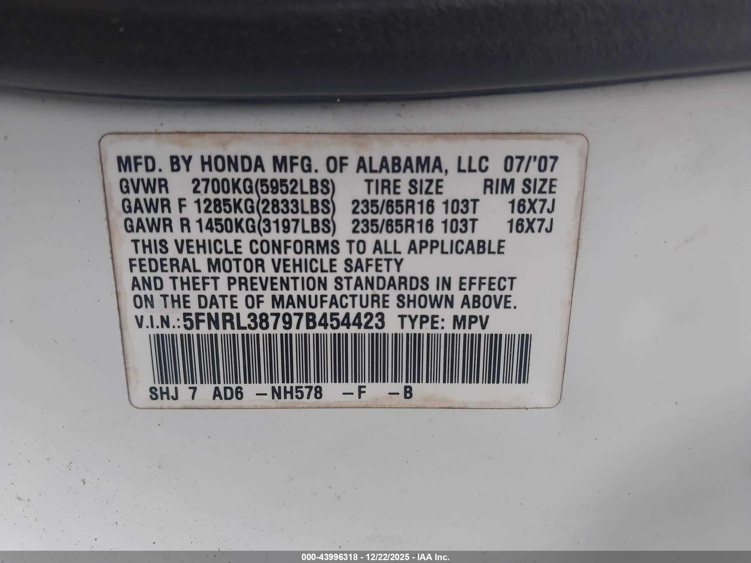 HONDA ODYSSEY image 9