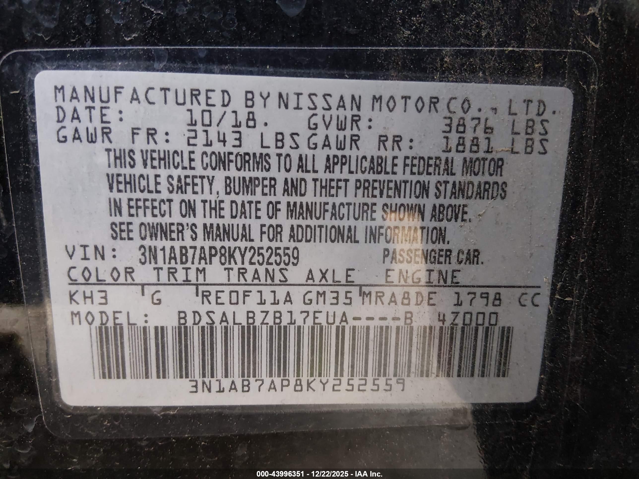 NISSAN SENTRA image 9