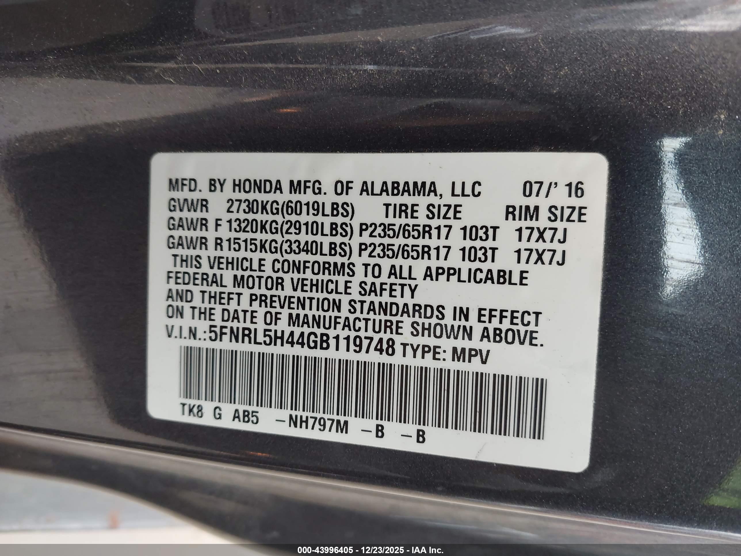 HONDA ODYSSEY image 9